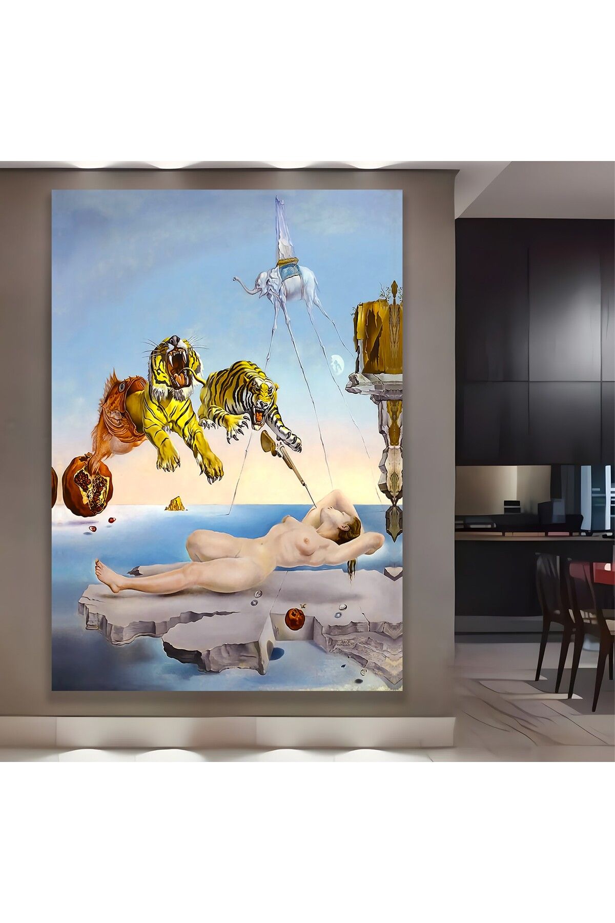 EMYA HOME Salvador Dali Uçuşun Neden Olduğu Rüya Kanvas Tablo
