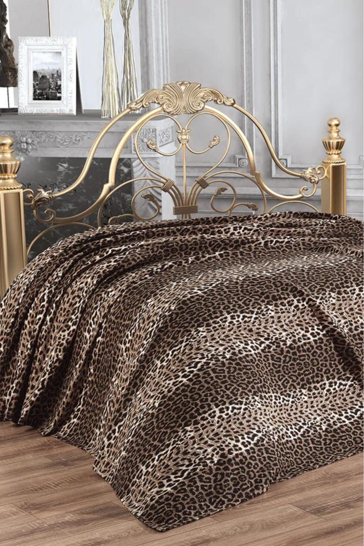Çeyiz Diyarı Leopar Tek Kişilik %100 Pamuklu 160x240 cm Tek Pike