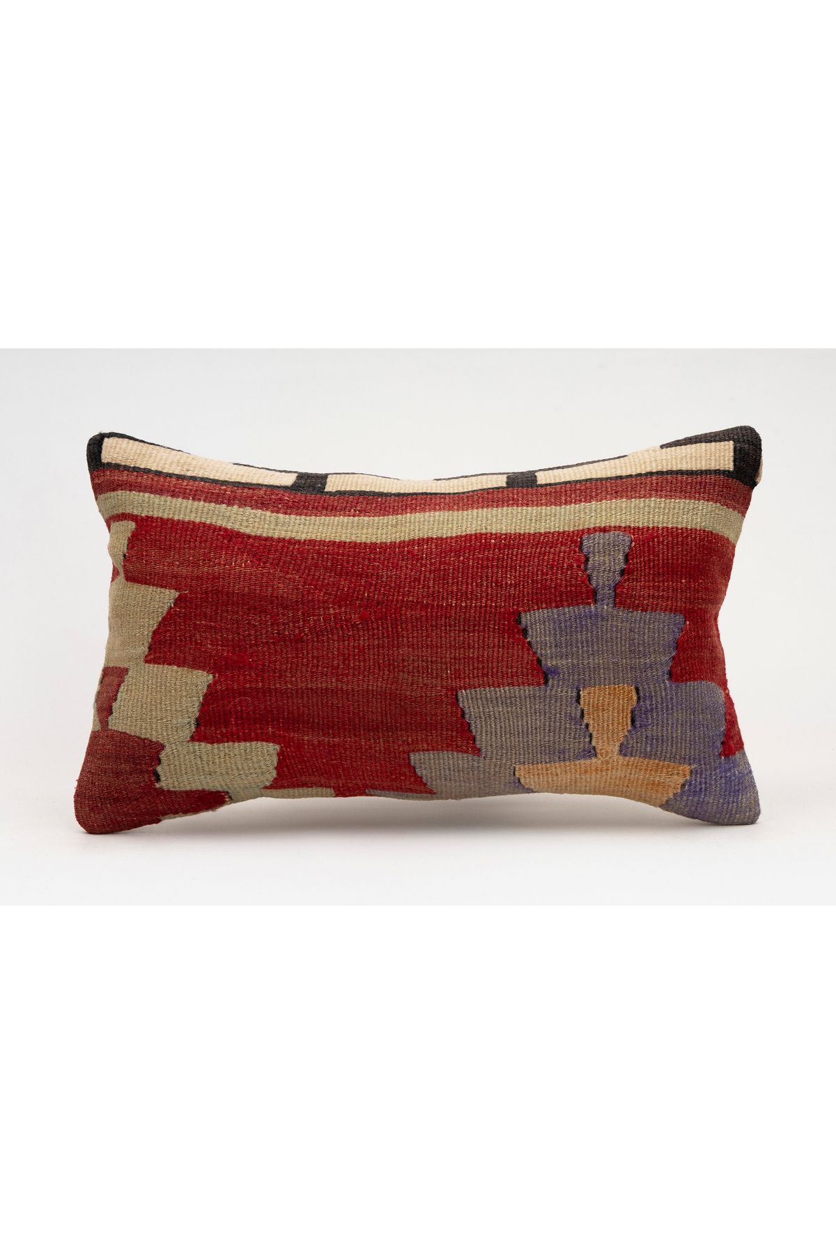 Kilim Whole Sale El Yapımı Kilim'den Yapılmış Vintage Kırlent Kılıfı, Yün, 30x50 Cm