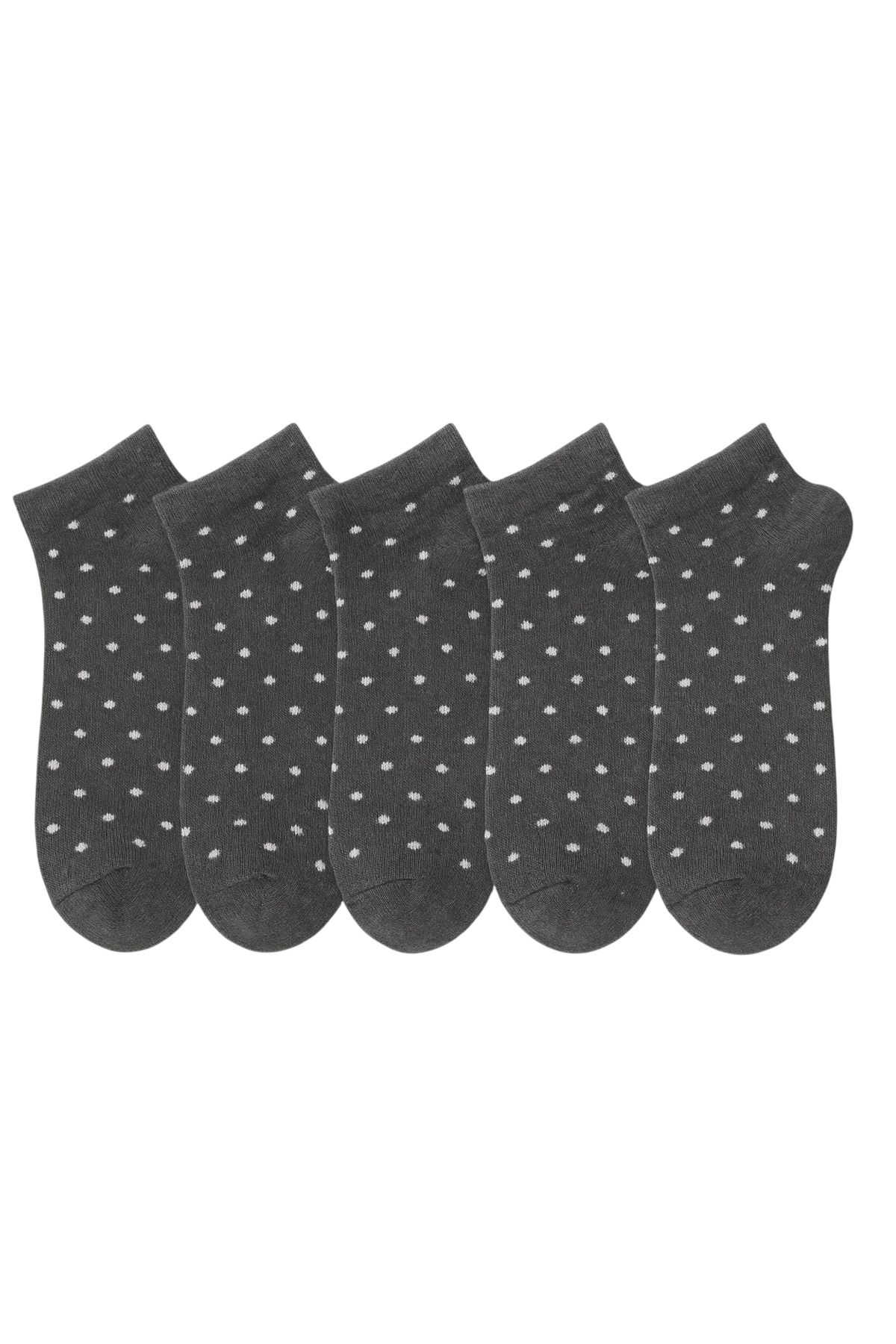 JUST SOCKS 5 li kadın pamuk patik çorap
