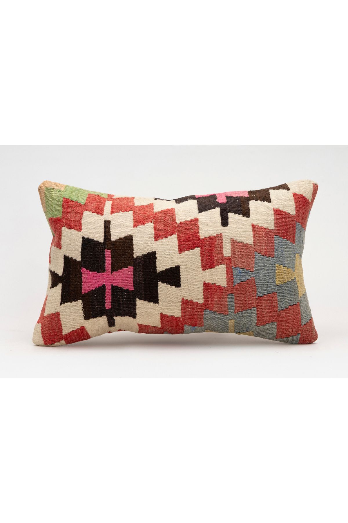 Kilim Whole Sale El Yapımı Kilim'den Yapılmış Vintage Kırlent Kılıfı, Yün, 30x50 Cm