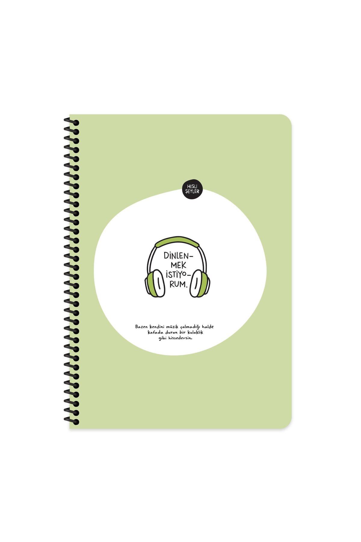 Keskin Colors Hisli Şeyler A4 Çizgili Spiralli Stickerli Defter Dinlenmek İstiyorum