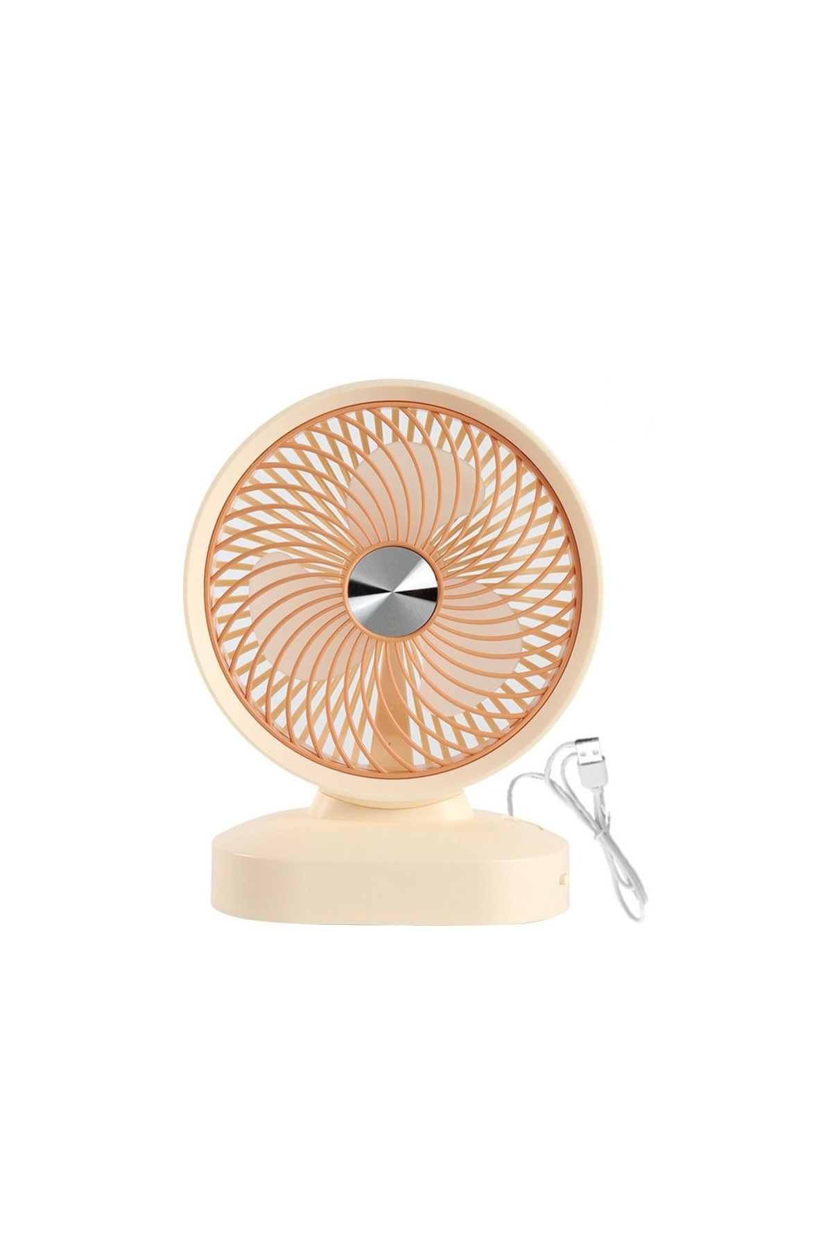 Mmctech Masaüstü Fan Büyük Masaüstü 8 Inç USB Rüzgar 3 Kademeli Işıklı Sessiz Ofis Elektrikli Fan