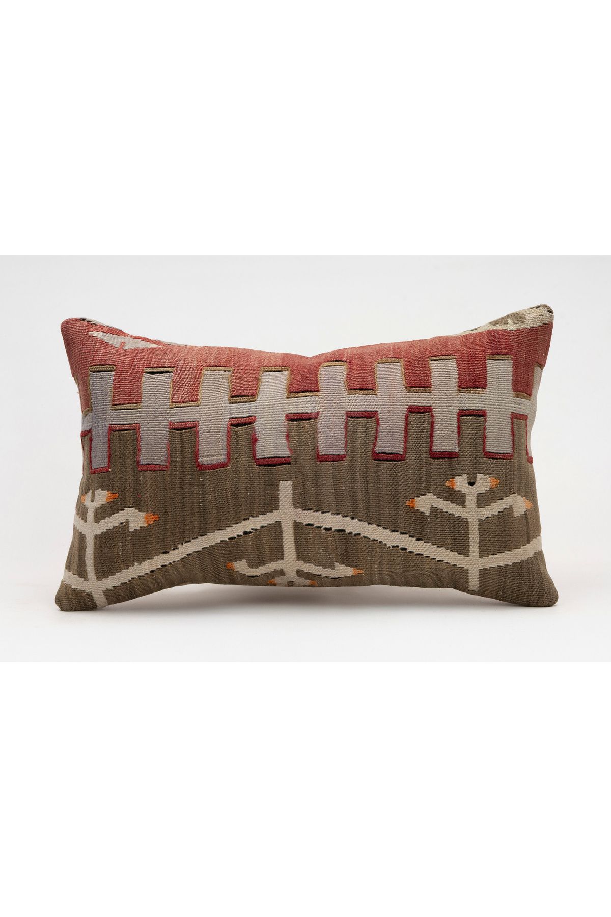 Kilim Whole Sale El Yapımı Kilim'den Yapılmış Vintage Kırlent Kılıfı, Yün, 30x50 Cm