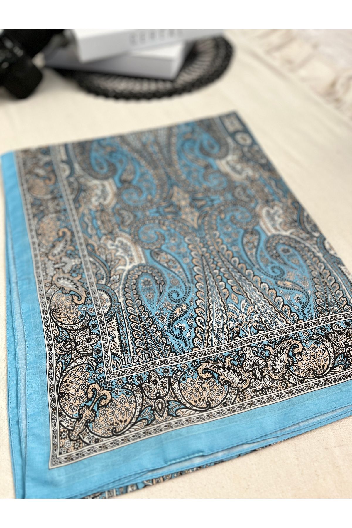 Sal Vesara Premium Desenli Pamuk Vual Şal
