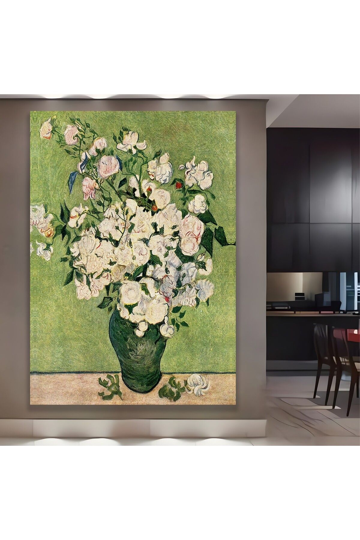 EMYA HOME Roses (1890) by Vincent Van Gogh Kanvas Tablo