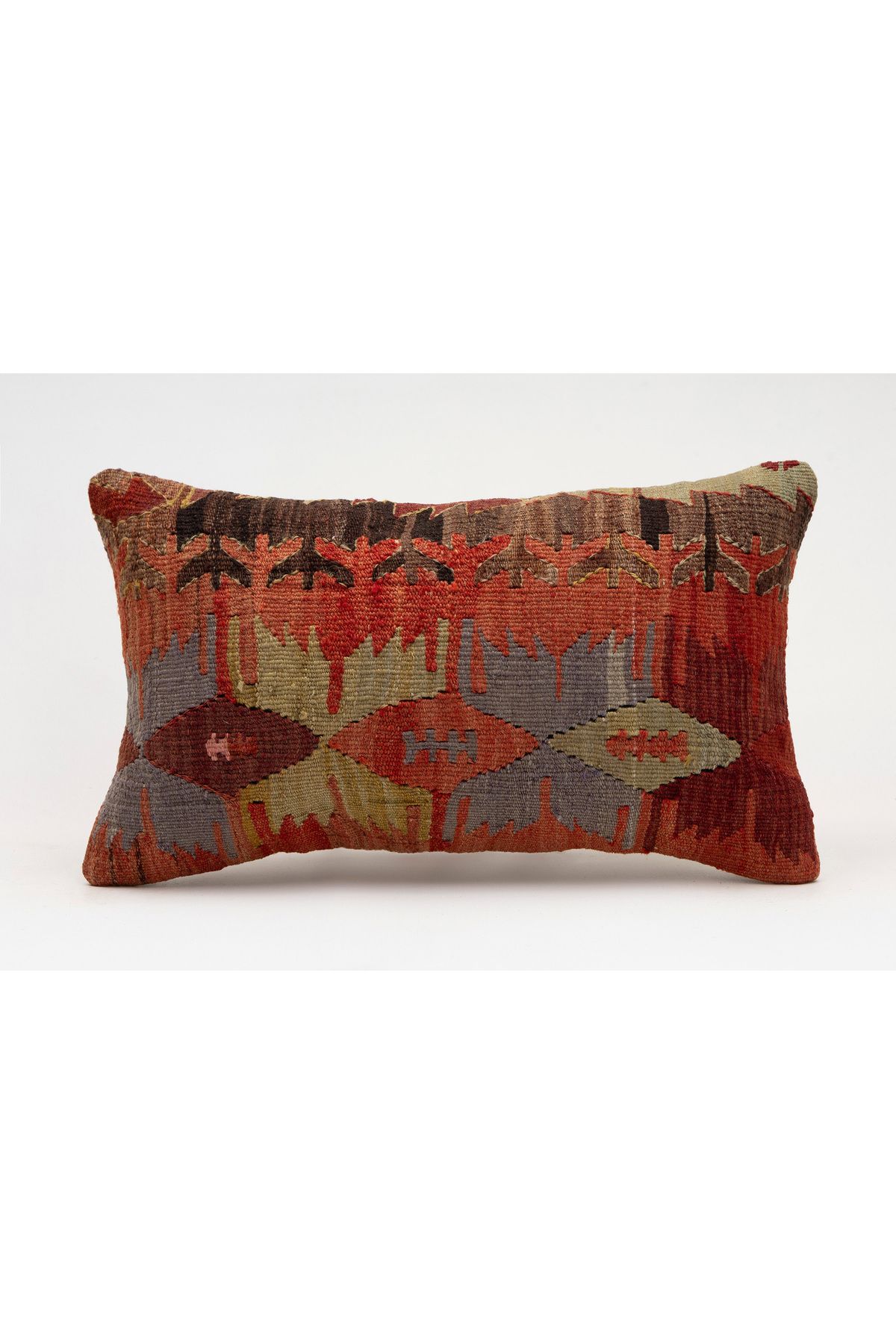 Kilim Whole Sale El Yapımı Kilim'den Yapılmış Vintage Kırlent Kılıfı, Yün, 30x50 Cm