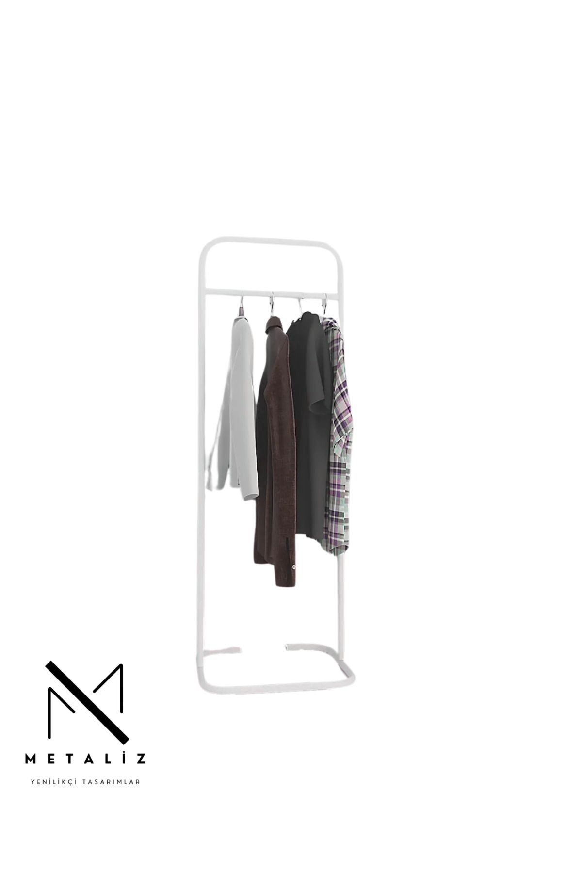 Metal Ayaklı Askılık Elbise Askılığı Butik Askılık