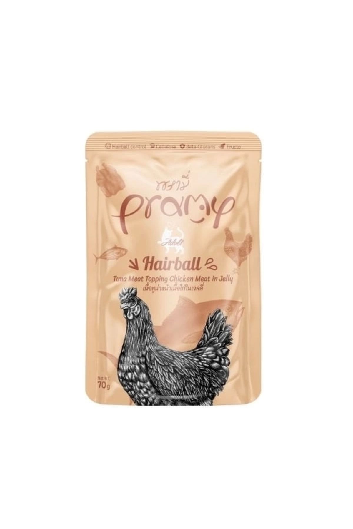 Generic Pramy Jöle İçinde Ton Balıklı ve Tavuklu Pouch Yetişkin Konserve Kedi Maması 70 Gr