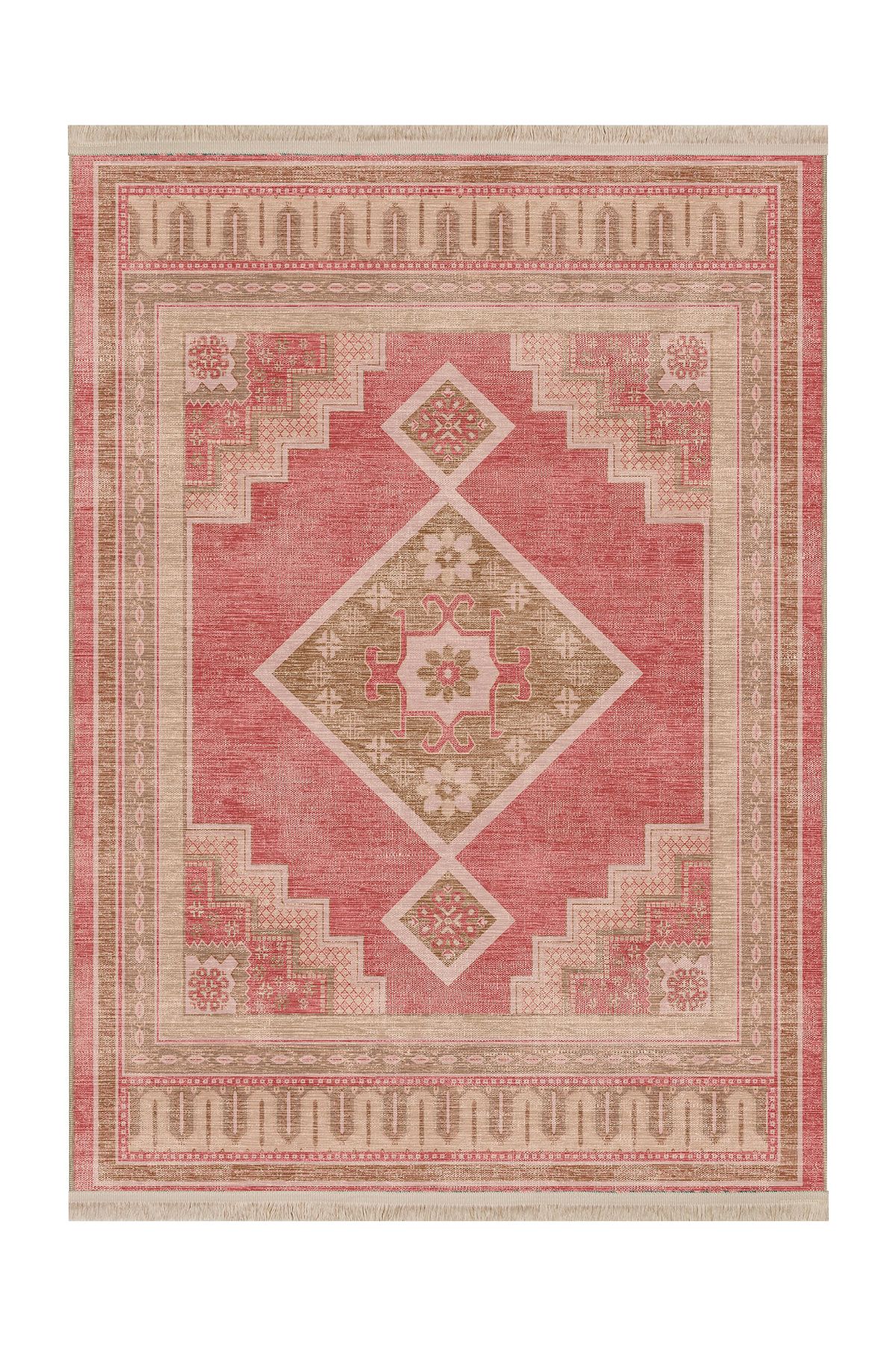 Rugs Modern Halı Mottos Koleksiyonu Eskitme Görünümlü Geleneksel Desenli Dokuma Taban Dekoratif Halı mottos18