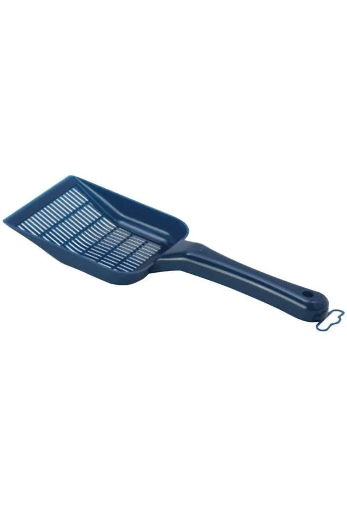 Generic Moderna Dar Aralıklı Kedi Kumu Küreği Lacivert 10x28 Cm