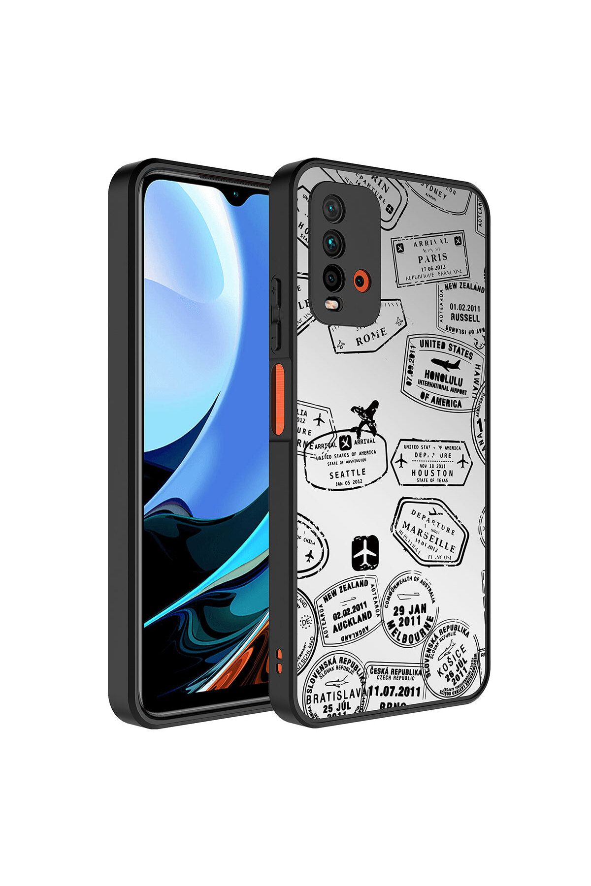 halkhouse Xiaomi Redmi 9T Kılıf Aynalı Desenli Kamera Korumalı Parlak Sert Silikon Esnek Renkli Mirror Kapak