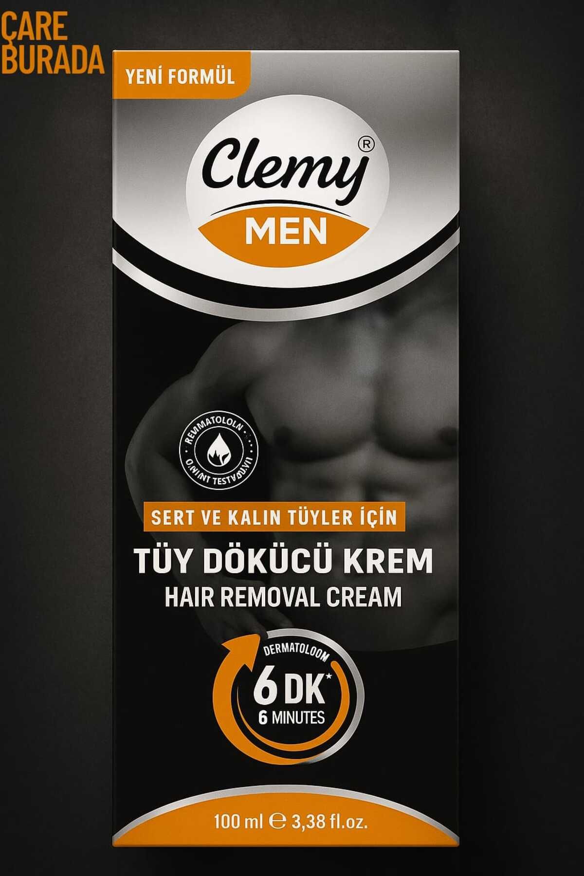 Çare Burada Clemy - Erkek Tüy Dökücü Kremi 100 Ml (Sert & Kalın Tüyler)