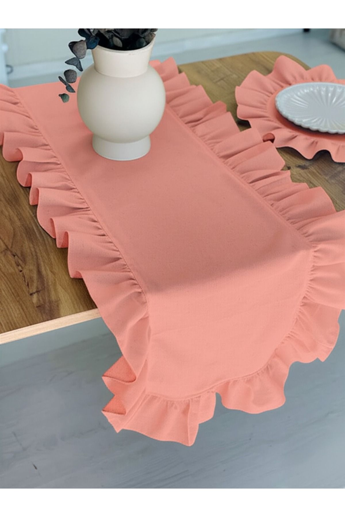 kesenegore Fırfırlı Ranforce Kumaş (40 x 150) Runner