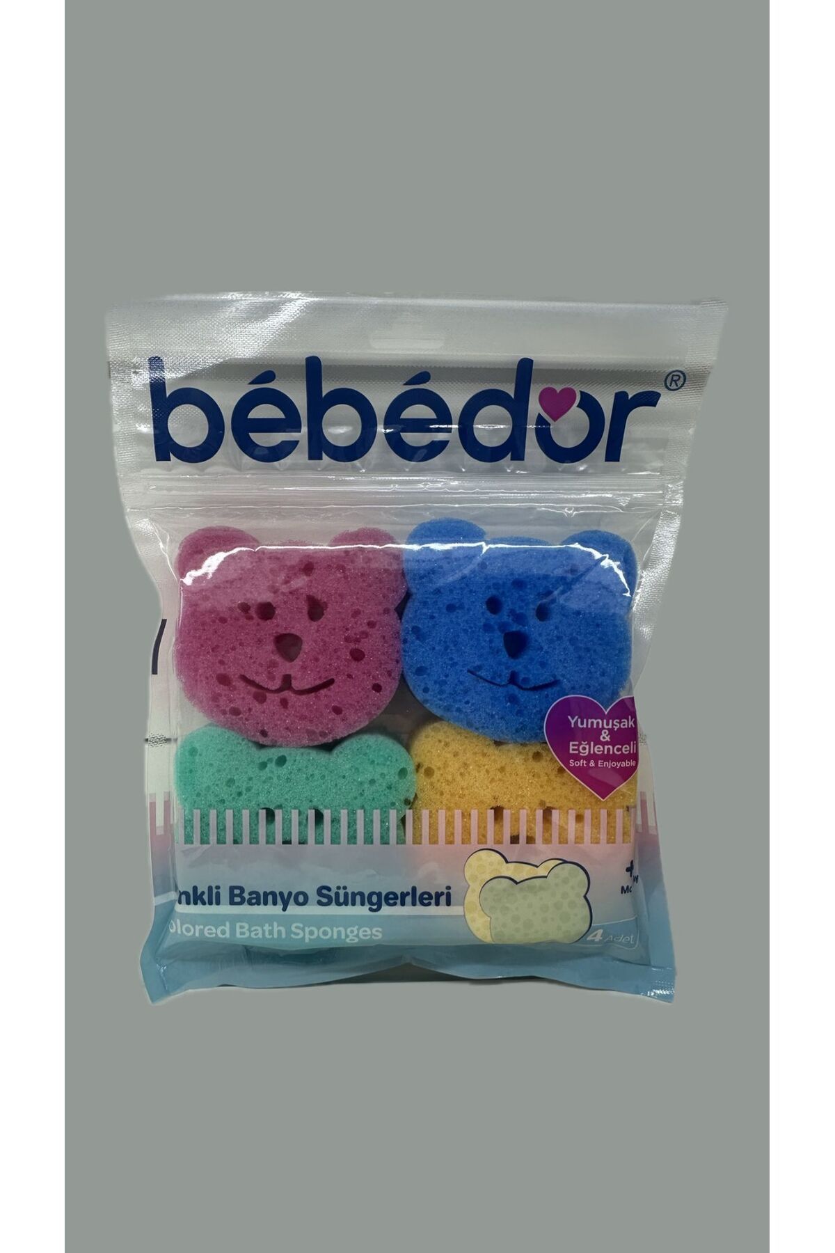 Bebedor RENKLİ BANYO SÜNGERLERİ 4LÜ
