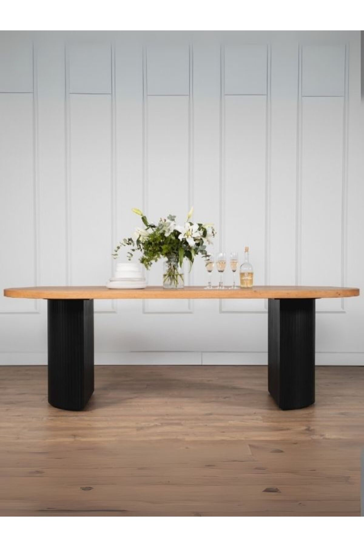 Gazzini Furniture Zeno Oval Bohem Yemek Masası 90x180