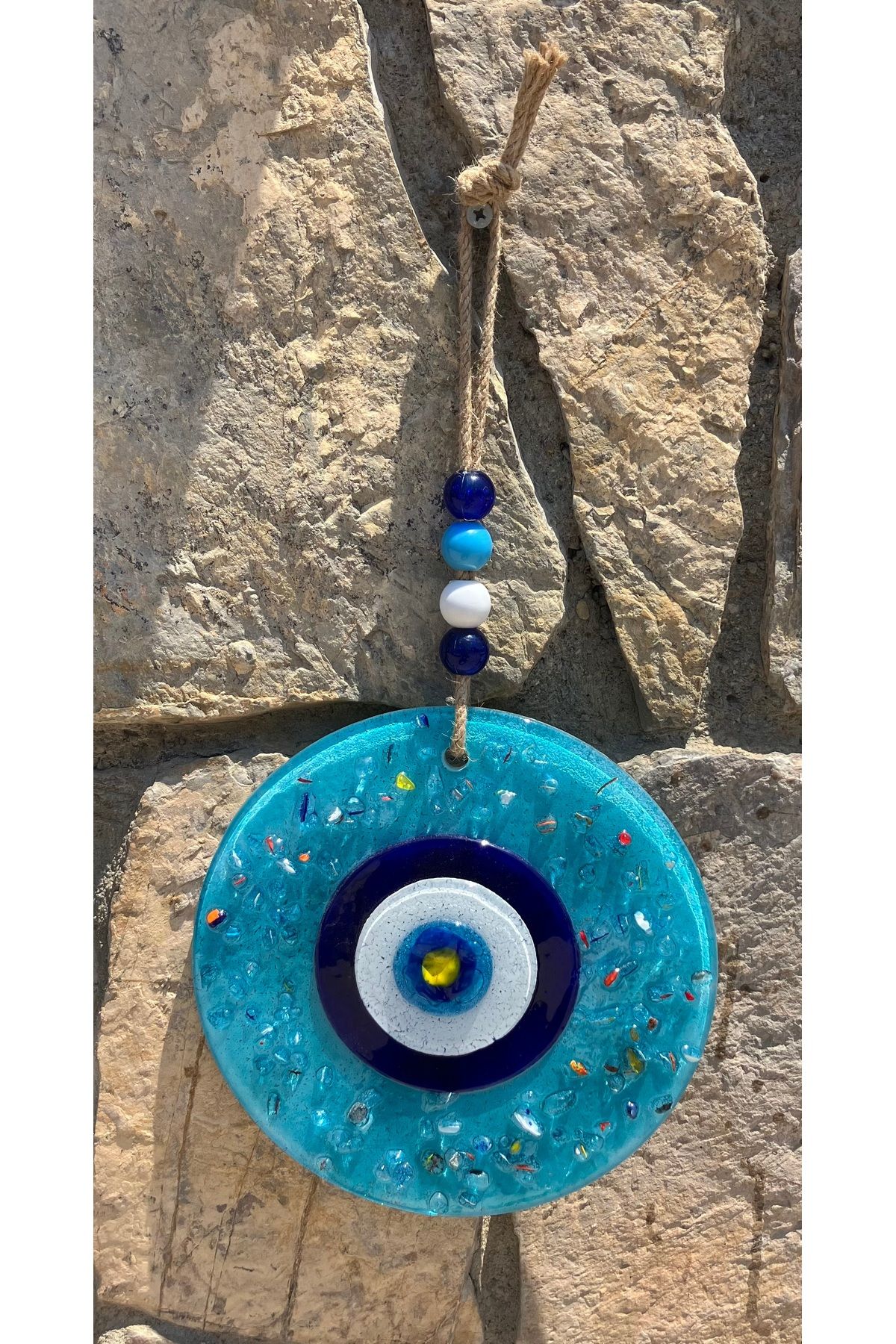 Store Turkuaz Özel Yapım Nazar Boncuğu 20 cm Duvar Dekorasyonu
