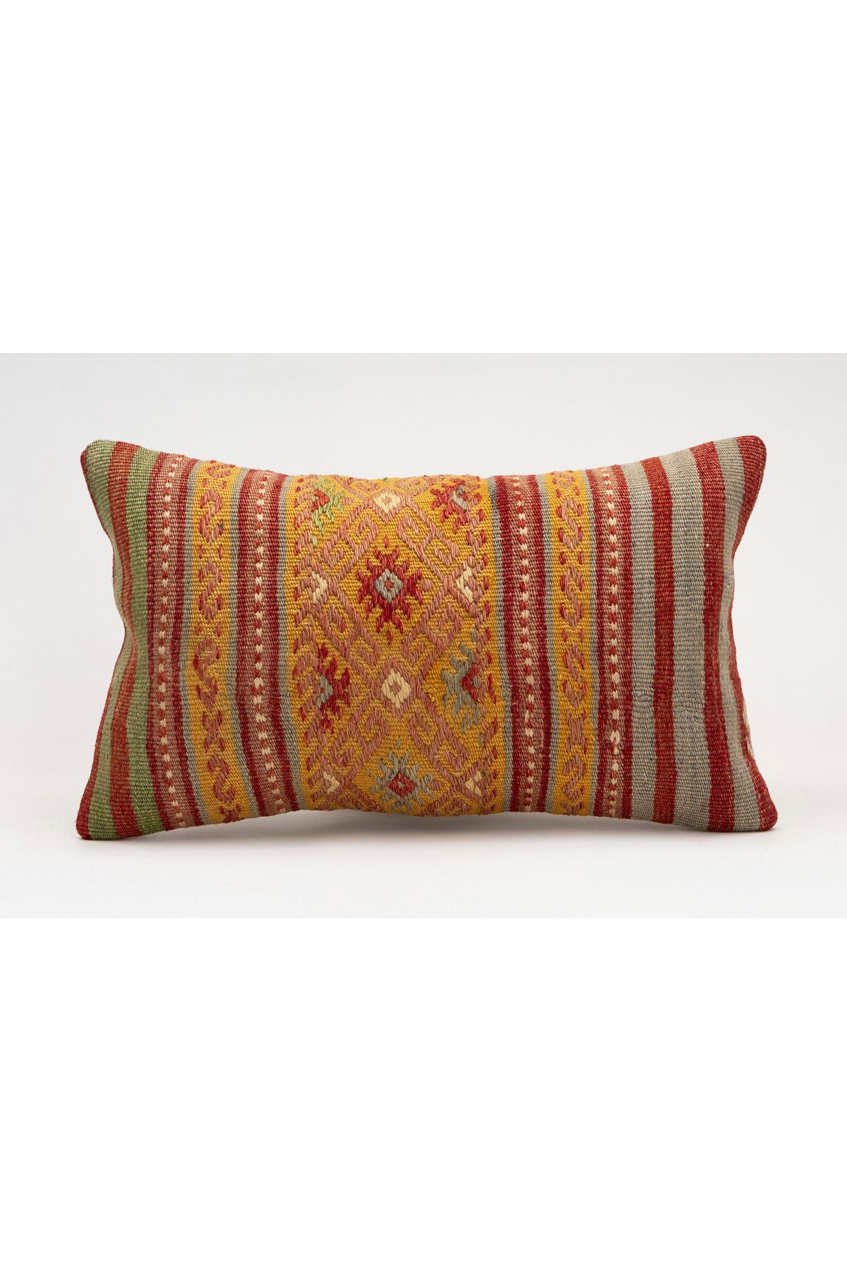 Kilim Whole Sale El Yapımı Kilim'den Yapılmış Vintage Kırlent Kılıfı, Yün, 30x50 Cm