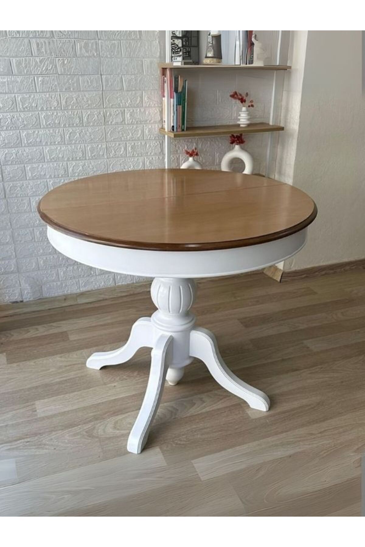 Gazzini Furniture Lindon Baba Ayak Yuvarlak Açılır Masa 120x120