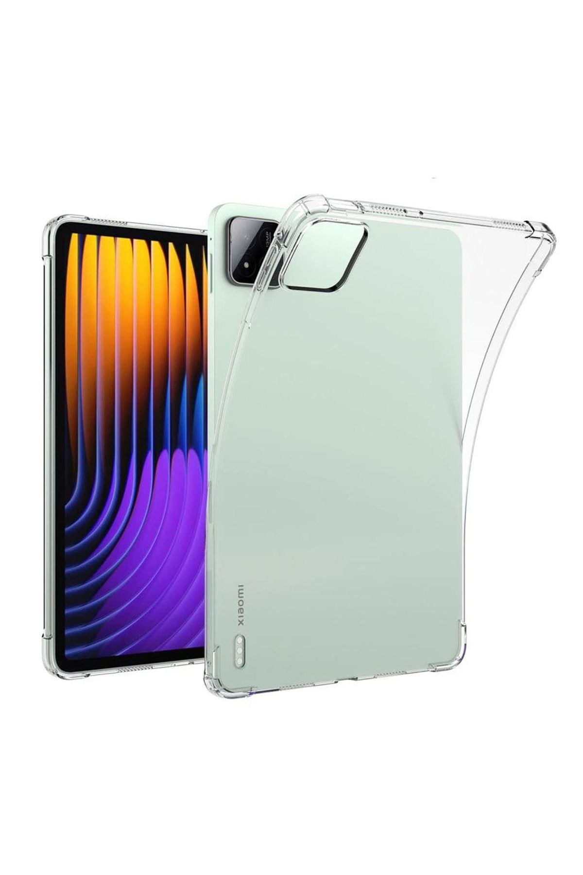 Forzacase Xiaomi Pad 7 / Pad 7 Pro 11.2 inch ile uyumlu Anti Shock Silikon Kılıf Şeffaf - FC014