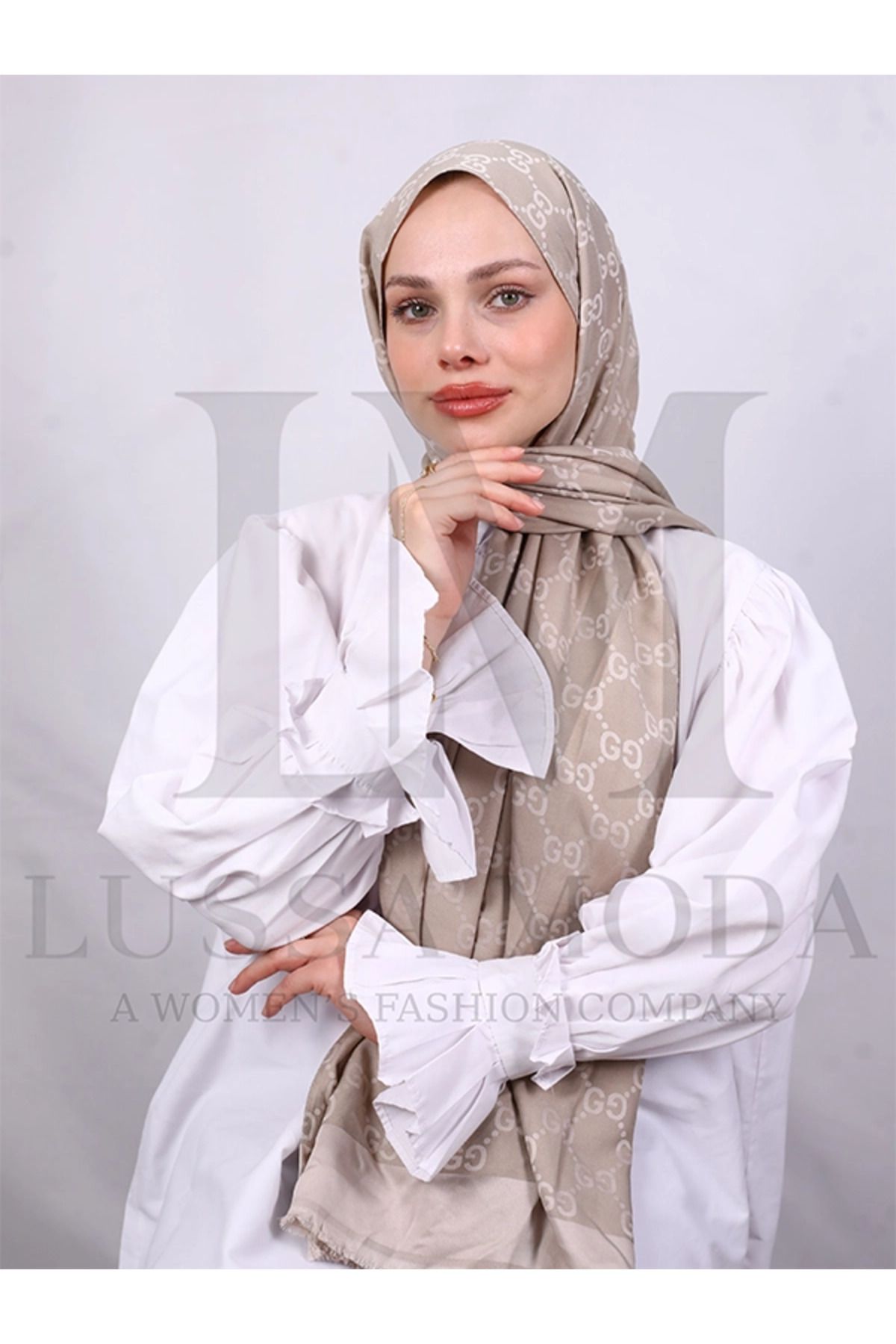 LUSSAMODA G DESENLİ İTHAL ÇİFT TARAFLI ŞAL