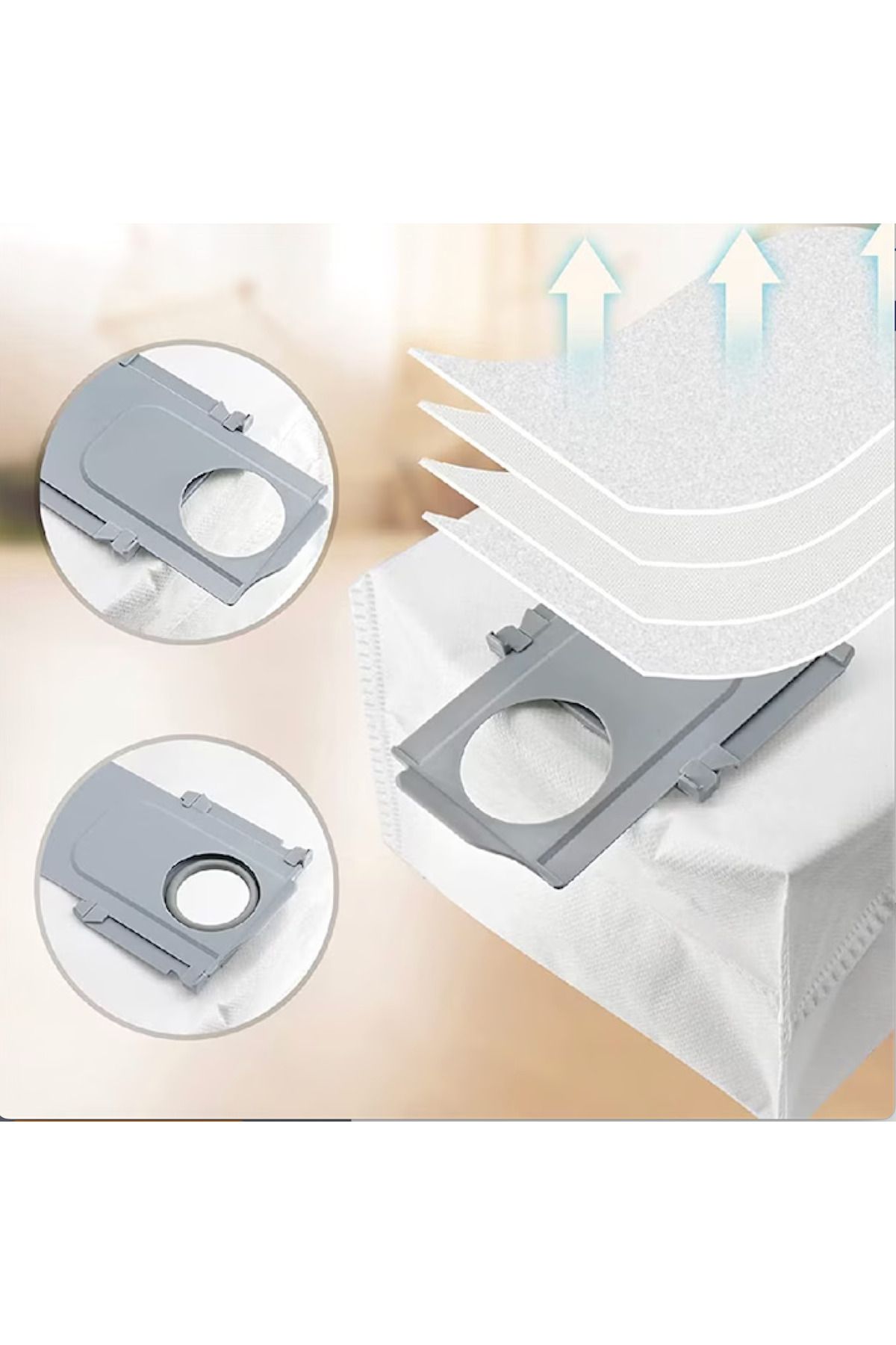 CEDA HOME-Set of 6 dust collection bags for Roborock vacuum cleaner base, S7 MaxV Ultra/Q7 Max Plus/Q5 Plus 4
