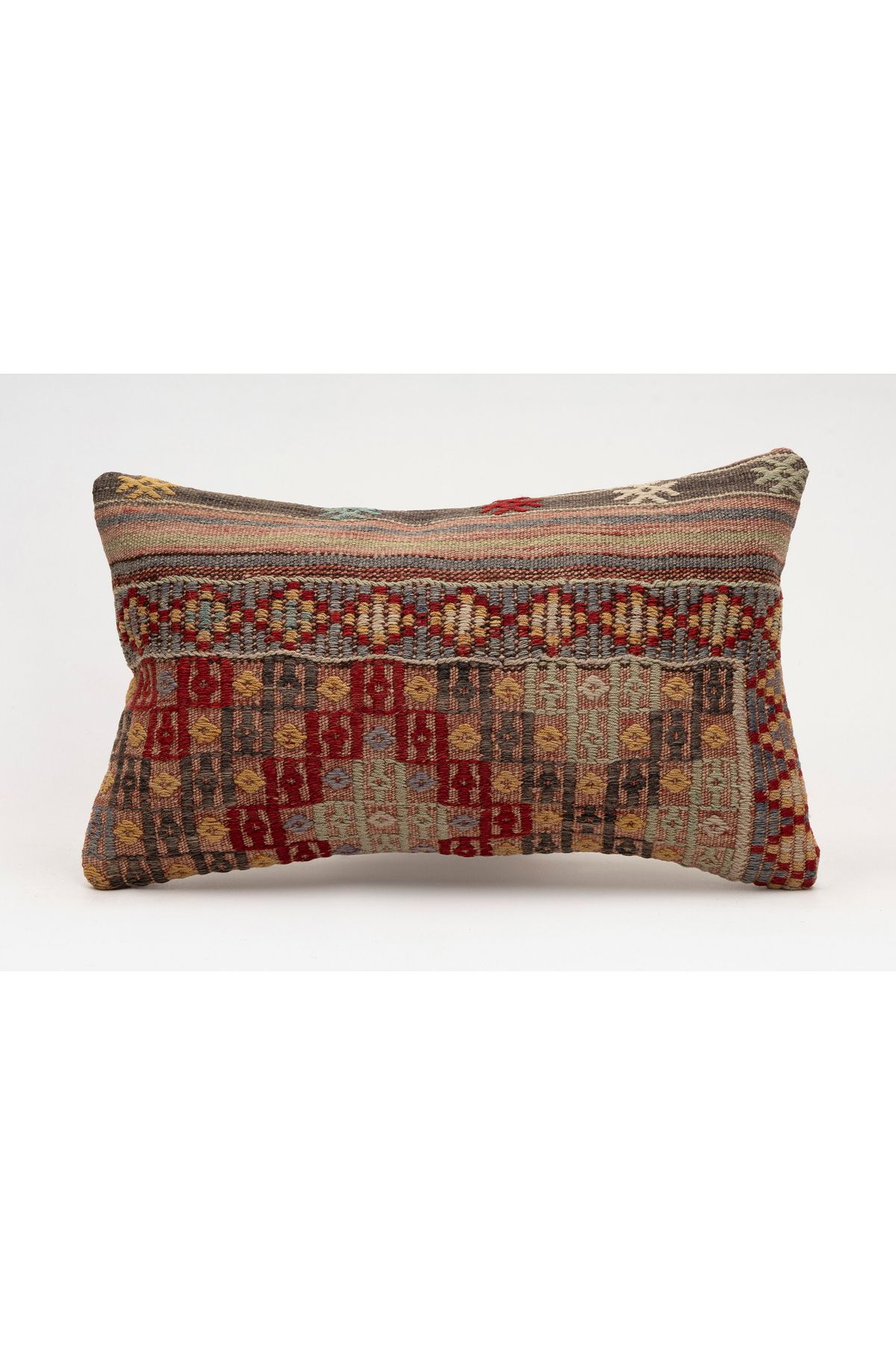 Kilim Whole Sale El Yapımı Kilim'den Yapılmış Vintage Kırlent Kılıfı, Yün, 30x50 Cm
