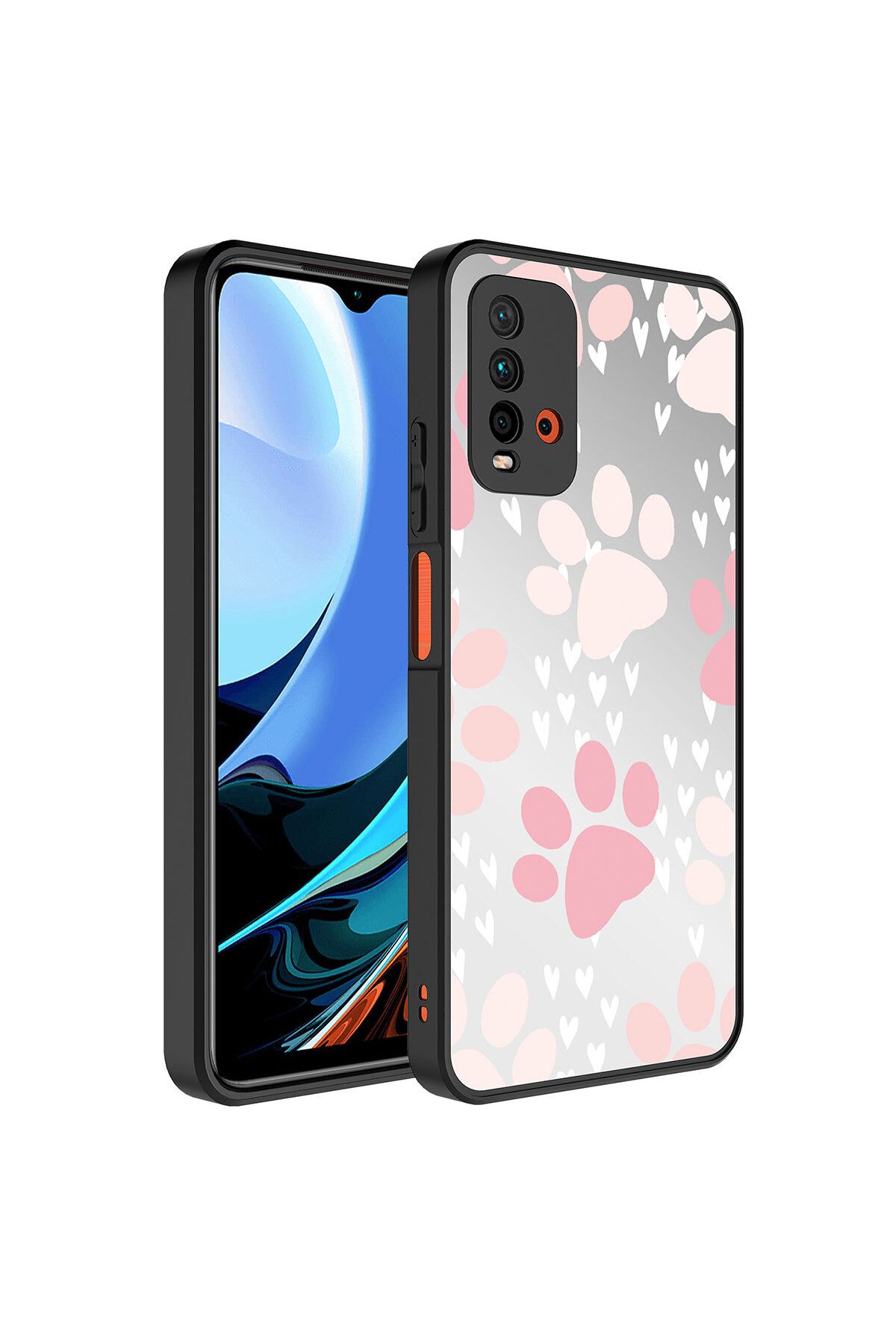 halkhouse Xiaomi Redmi 9T Kılıf Aynalı Desenli Kamera Korumalı Parlak Sert Silikon Esnek Renkli Mirror Kapak
