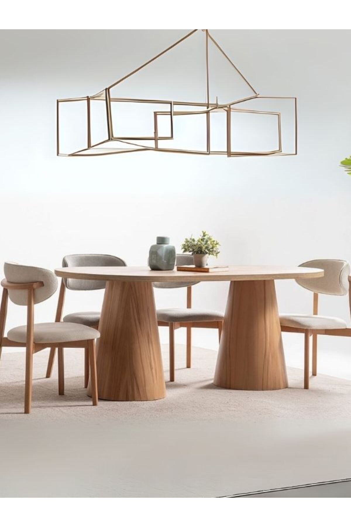 Gazzini Furniture Nivara Bohem Ahşap Yemek Masası 90x170