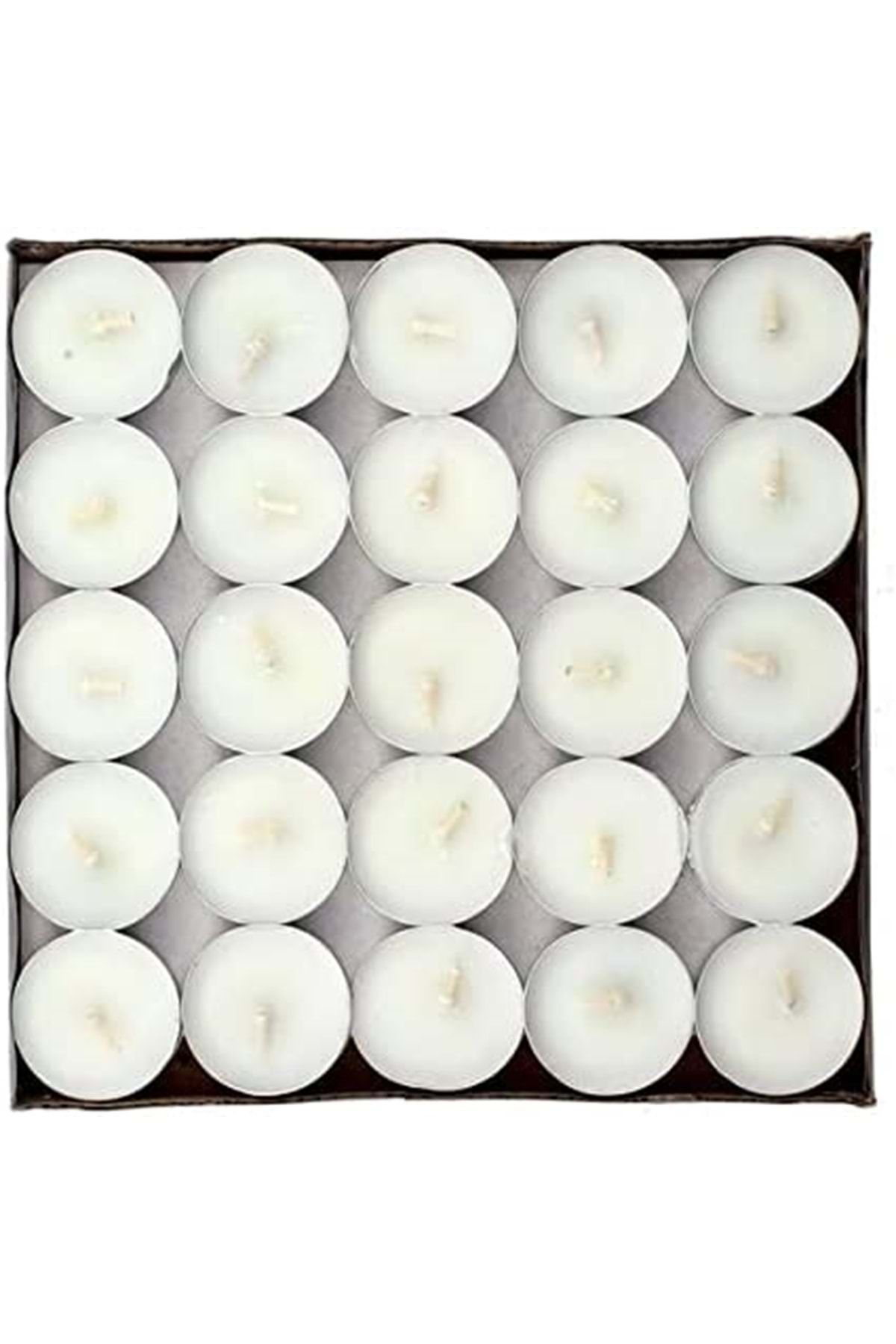 DEKORANLA Beyaz Tealight Mumlar, 50 adet, şık ve kullanışlı mumlar