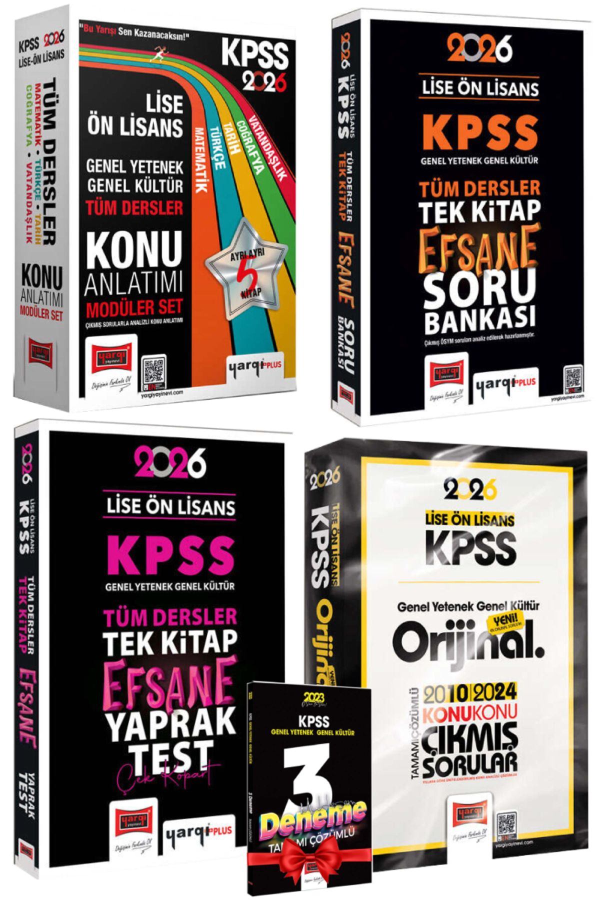 Yargı Yayınları 2026 Yargı Lise Ön Lisans Konu Anlatım+Tüm Dersler Efsane Soru Bankası+Yaprak+Çıkmış Sorular+Hediye