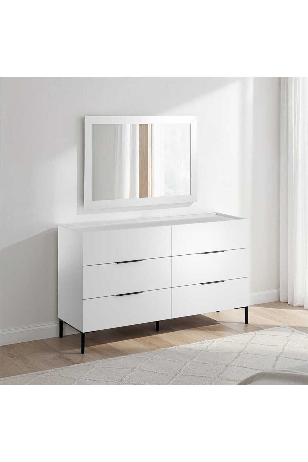 Adore Mobilya Oryana Ayna - Diamond Beyaz 68x98x2 cm