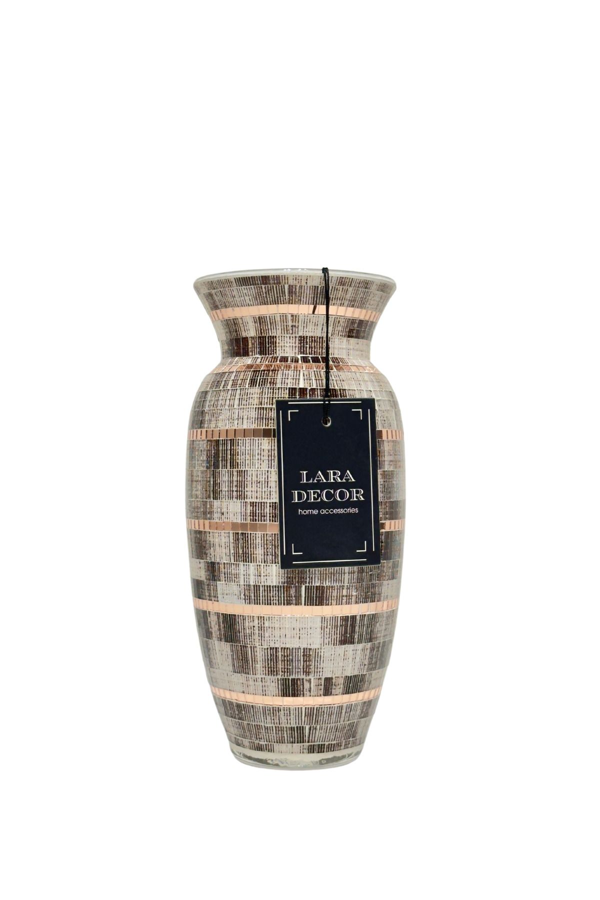 Lara Decor Bronz Camlı Vazo
