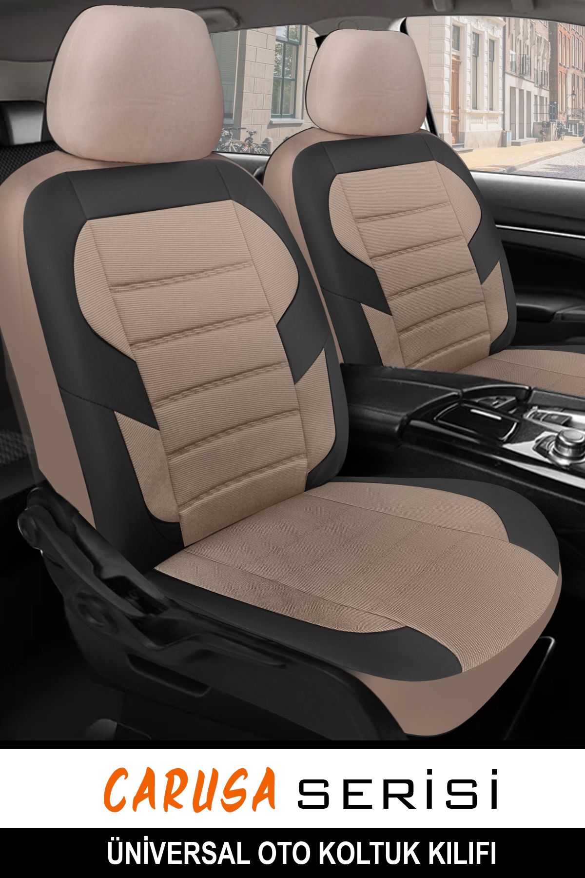 GM-DESIGN Carusa Serisi Üniversal Oto Koltuk Kılıfı - 5 Koltuk Tam Set
