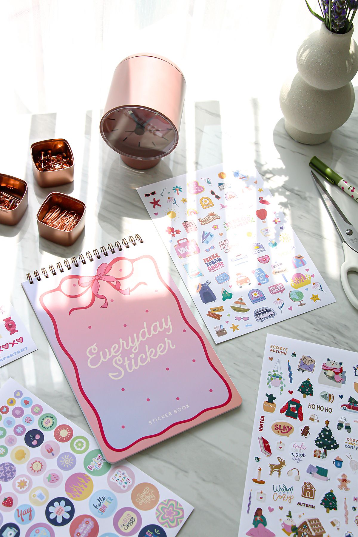PAPERORA A5 Sticker Book 1183 Adet 18 Yaprak Renkli Etiket Defteri