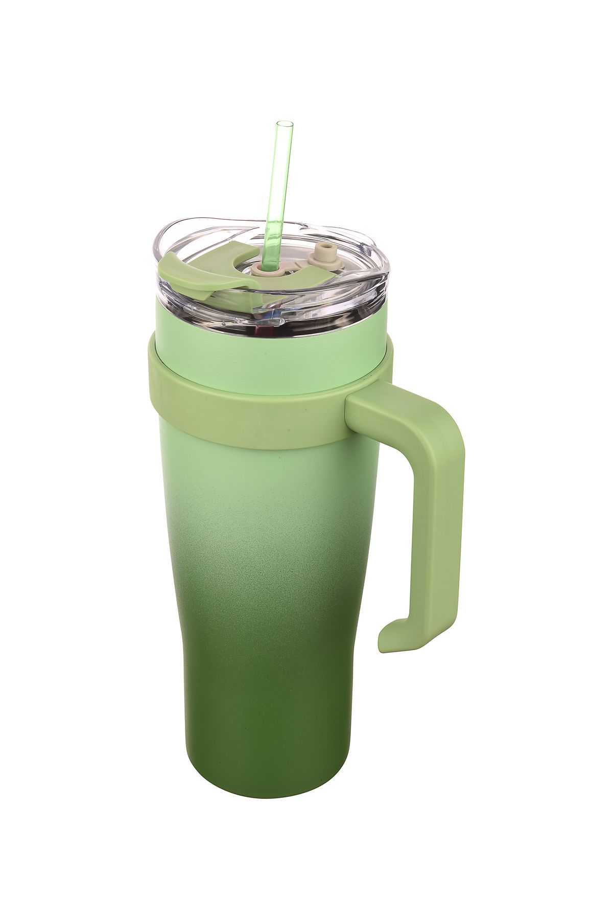 NESS HOME-304 Quality Stainless Steel 1000 ml Thermos with Straw Double Layer Color Transition, Leakproof Cup 2