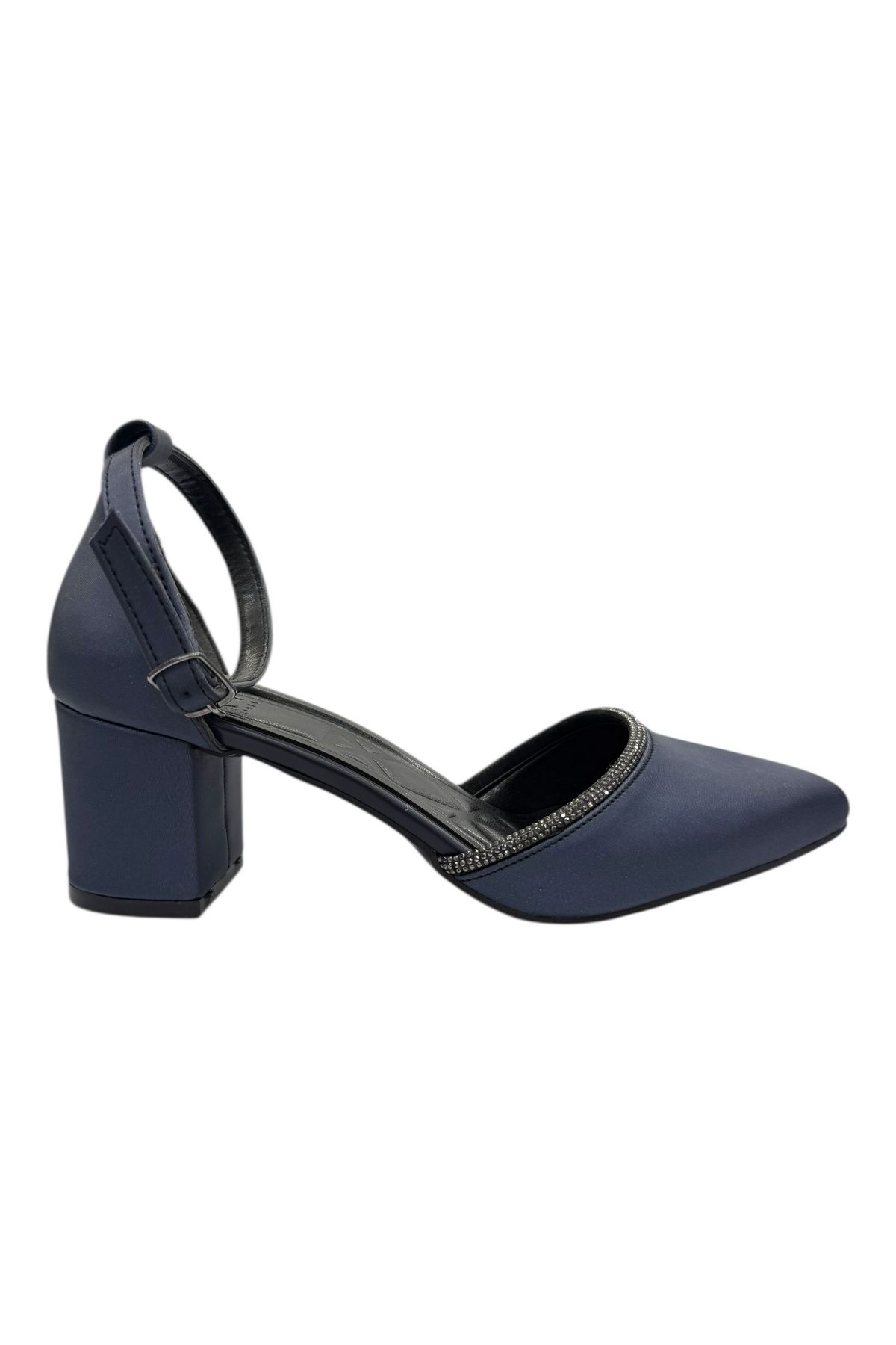 Shoes İnce Bantlı Taş Detaylı Alçak Topuk