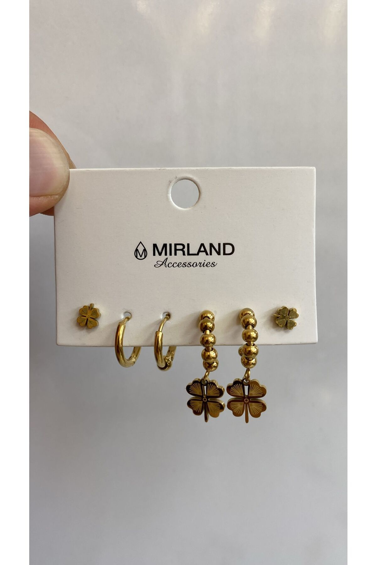 MİRLAND TAKI ŞIK KADIN ÇELİK 6 LI KÜPE SETİ