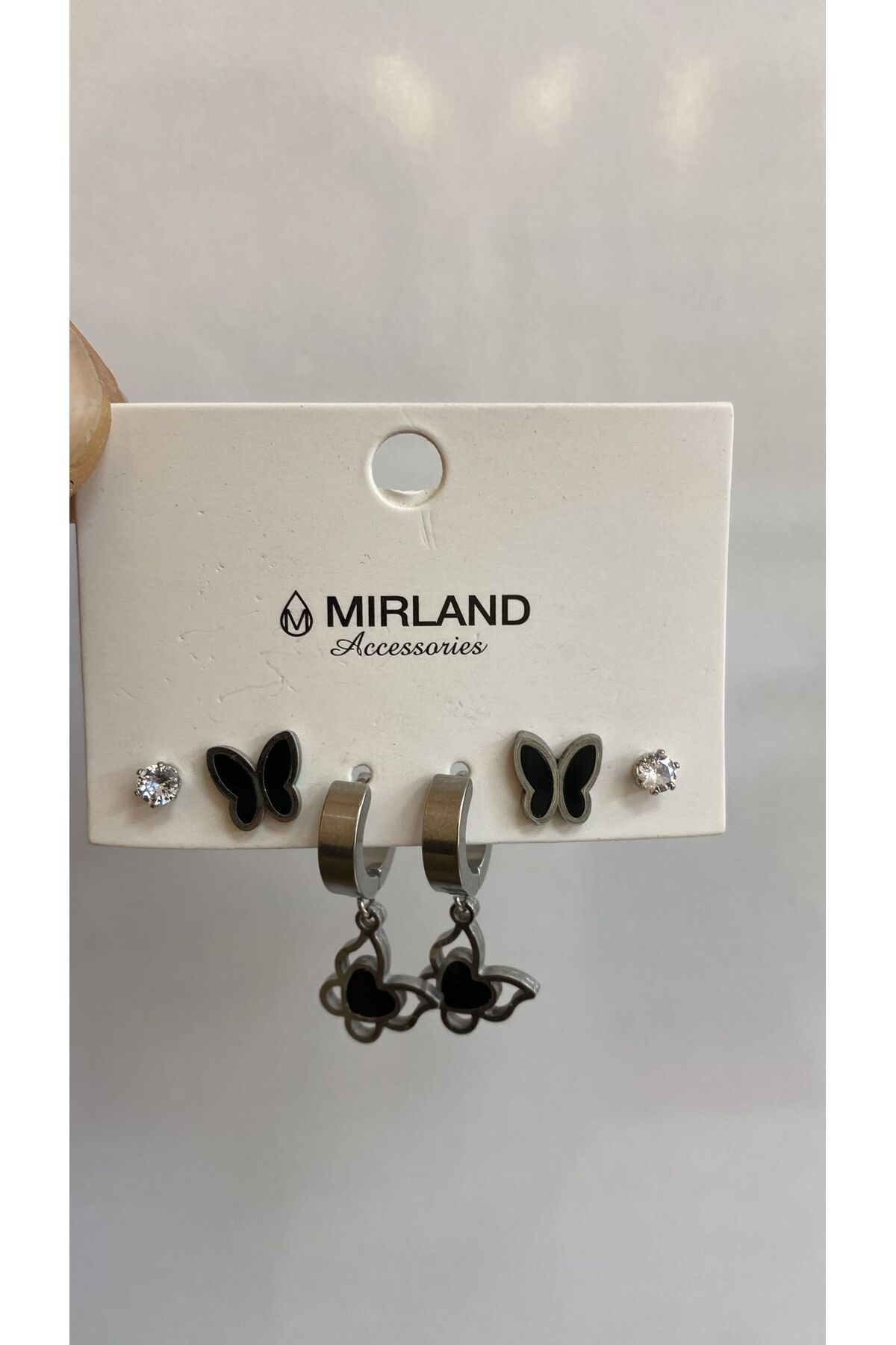 MİRLAND TAKI ŞIK KADIN ÇELİK 6 LI KÜPE SETİ