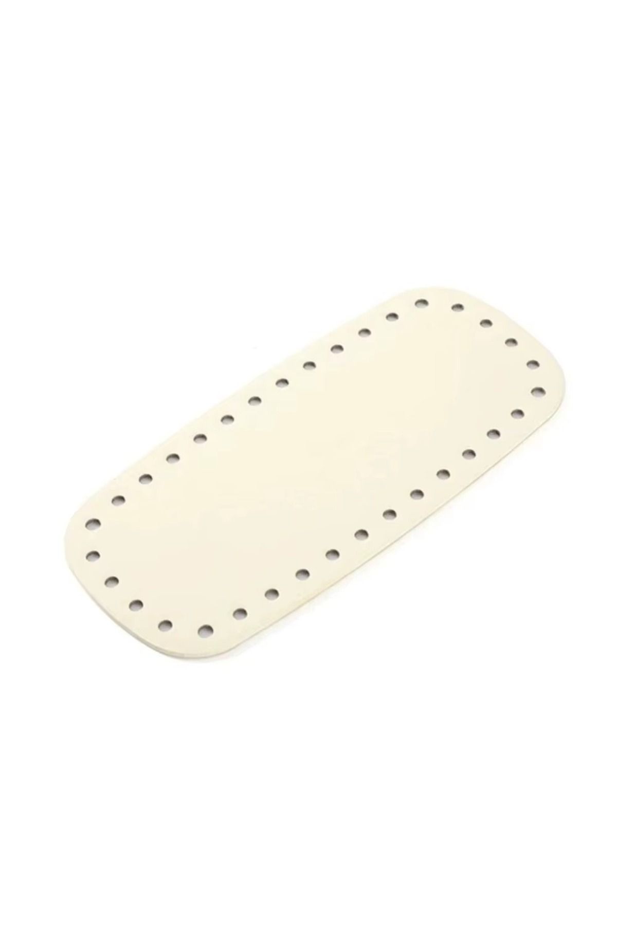 HOBİ 1 Adet Suni Deri Örgü Çanta Tabanı 20x9 cm - El Yapımı Çanta Tabanı Deri Taban Parçası