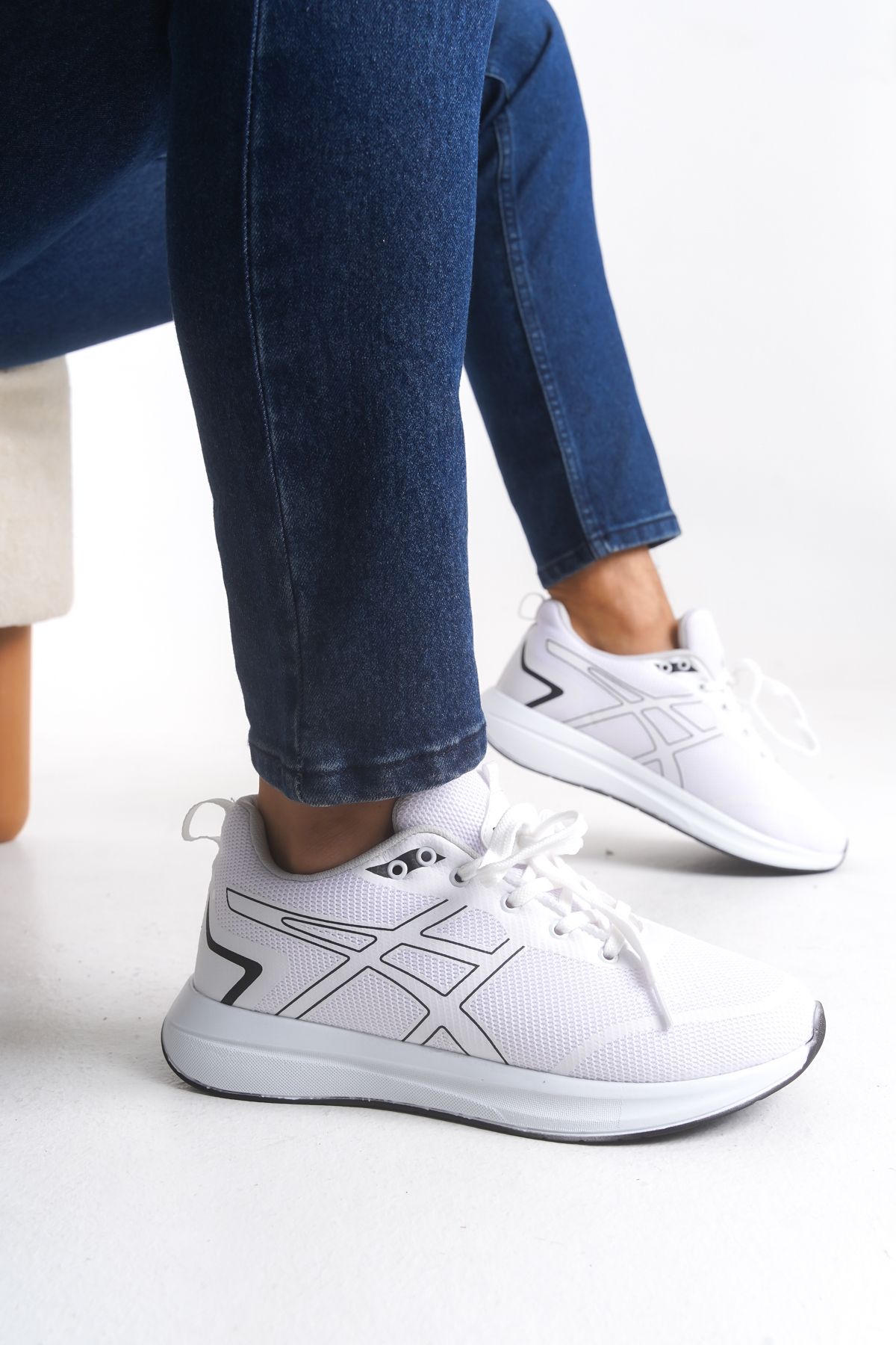 Riccon Graryll Unisex Sneaker 001218 Beyaz Siyah
