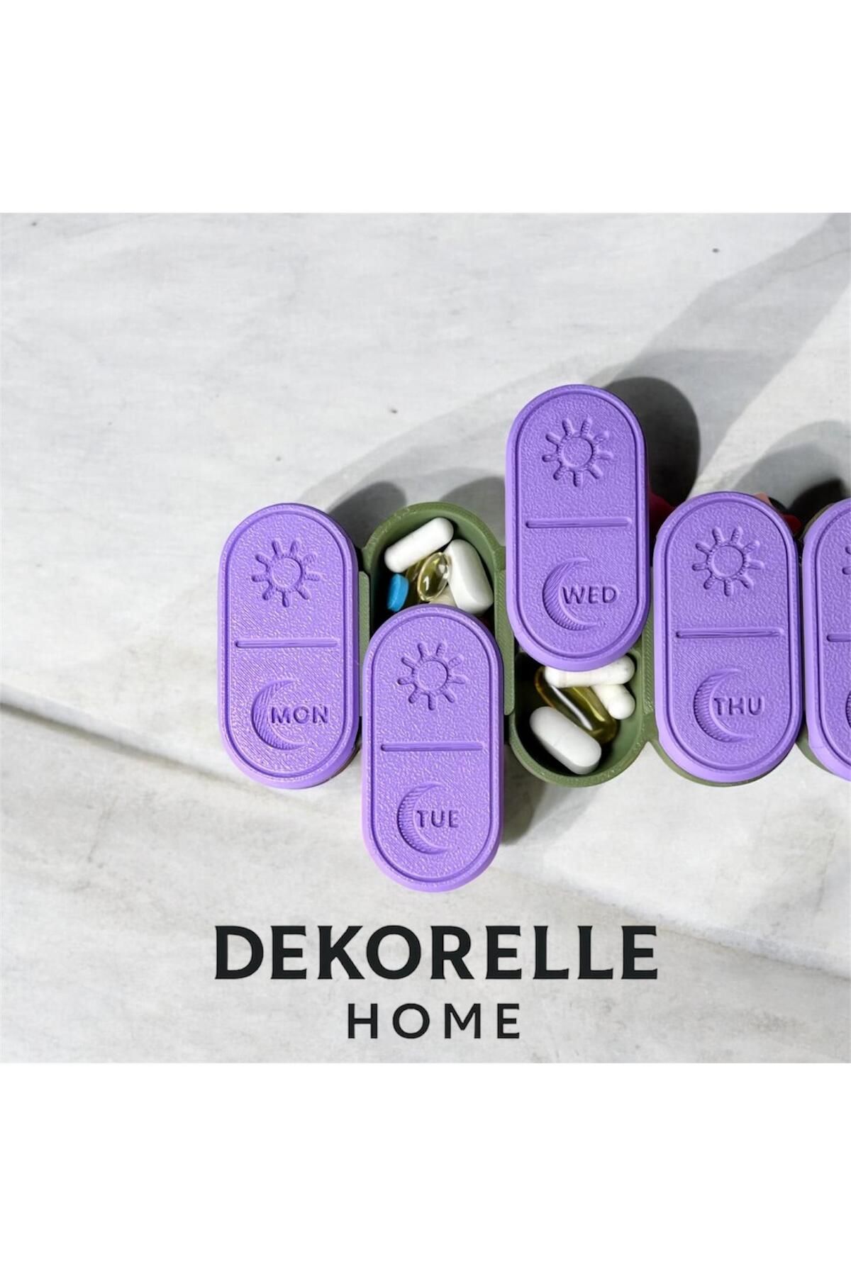 Home 7 Bölmeli 7 Gün Sabah-Akşam İlaç Saklama Kutusu