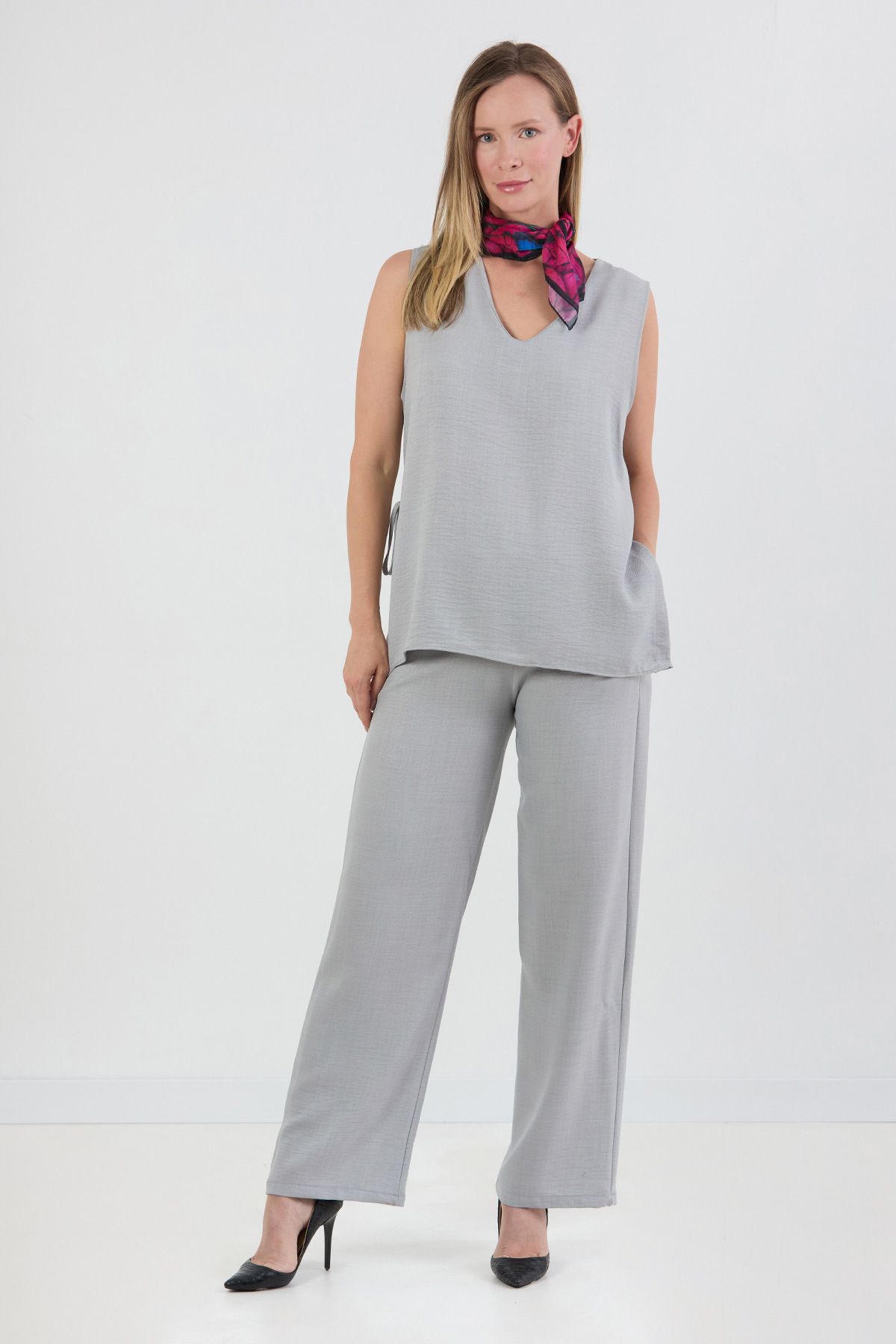 Fulla Moda Basic Pantolonlu Ayrobin Takım