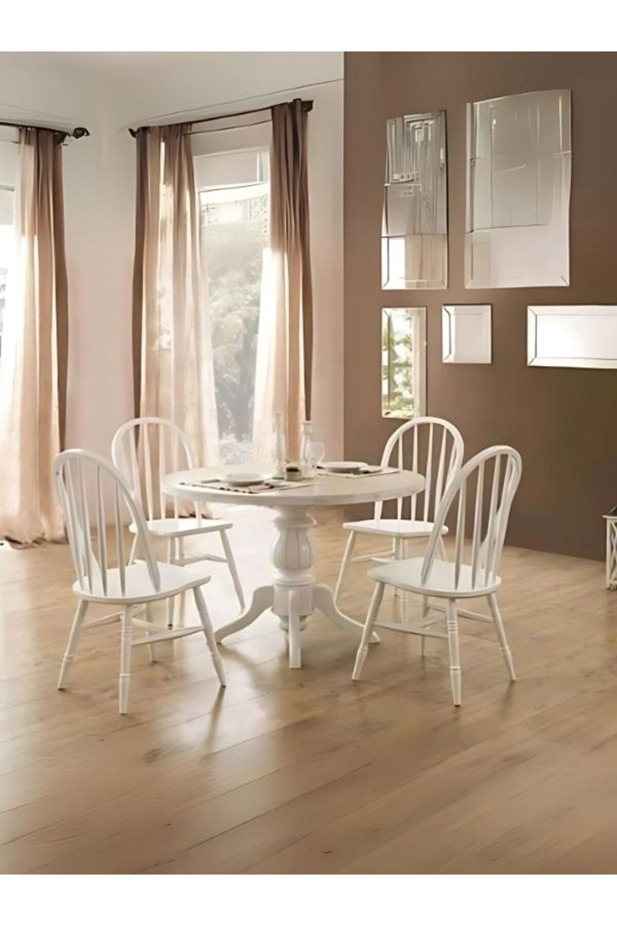 Gazzini Furniture Ravello Baba Ayak Sabit Masa 120x120
