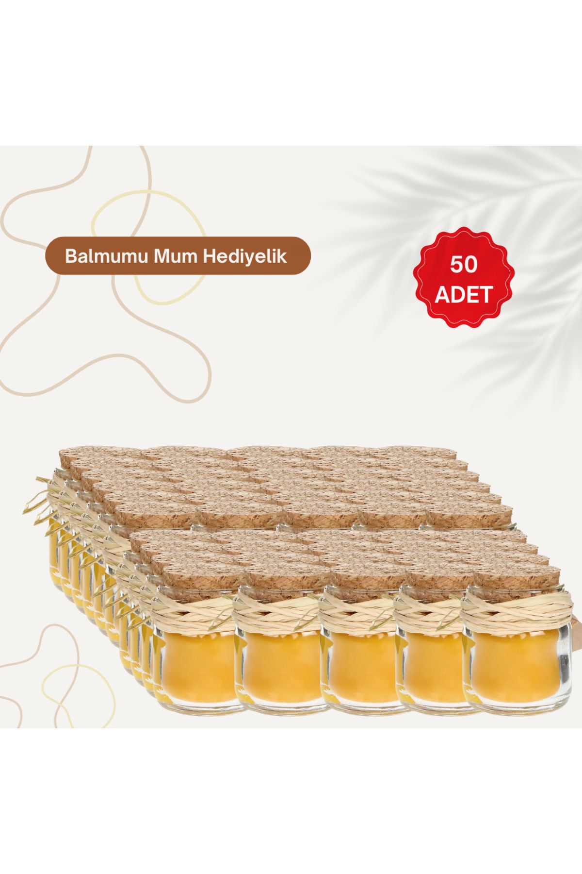 DEKORANLA Minik Kavanozda 50 Adet Bal Mucizesi, Tatlı ve Doğal Hediye