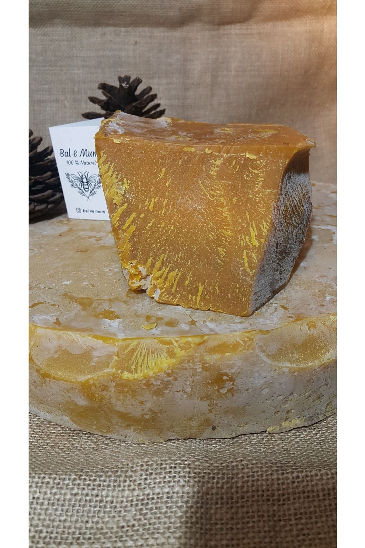 DEKORANLA Organik Balmumu Külçe 350 Gr, Doğal ve Saf, Sağlıklı ve Temiz Malzeme