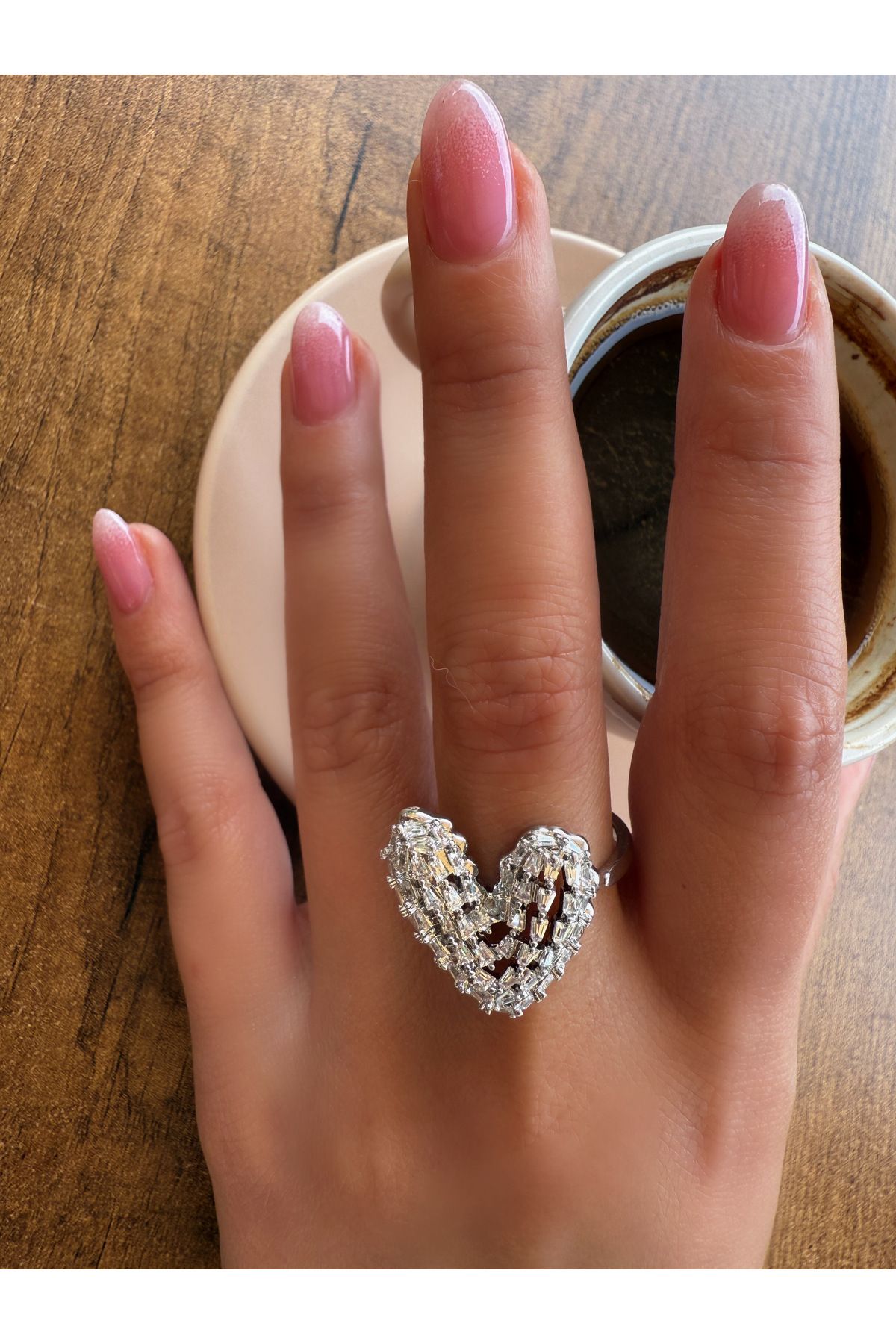 HeyYou Jewelry Kalp yüzük