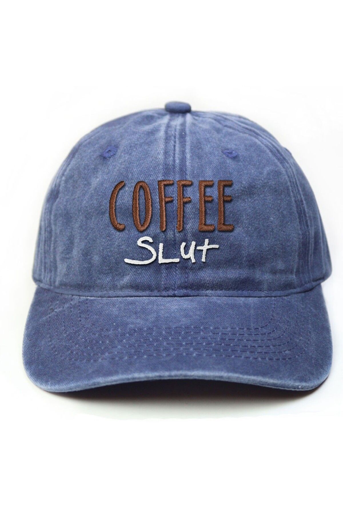 T-FUNNY Coffe Slut Kahve Bağımlısı Yıkamalı Eskitme Şapka