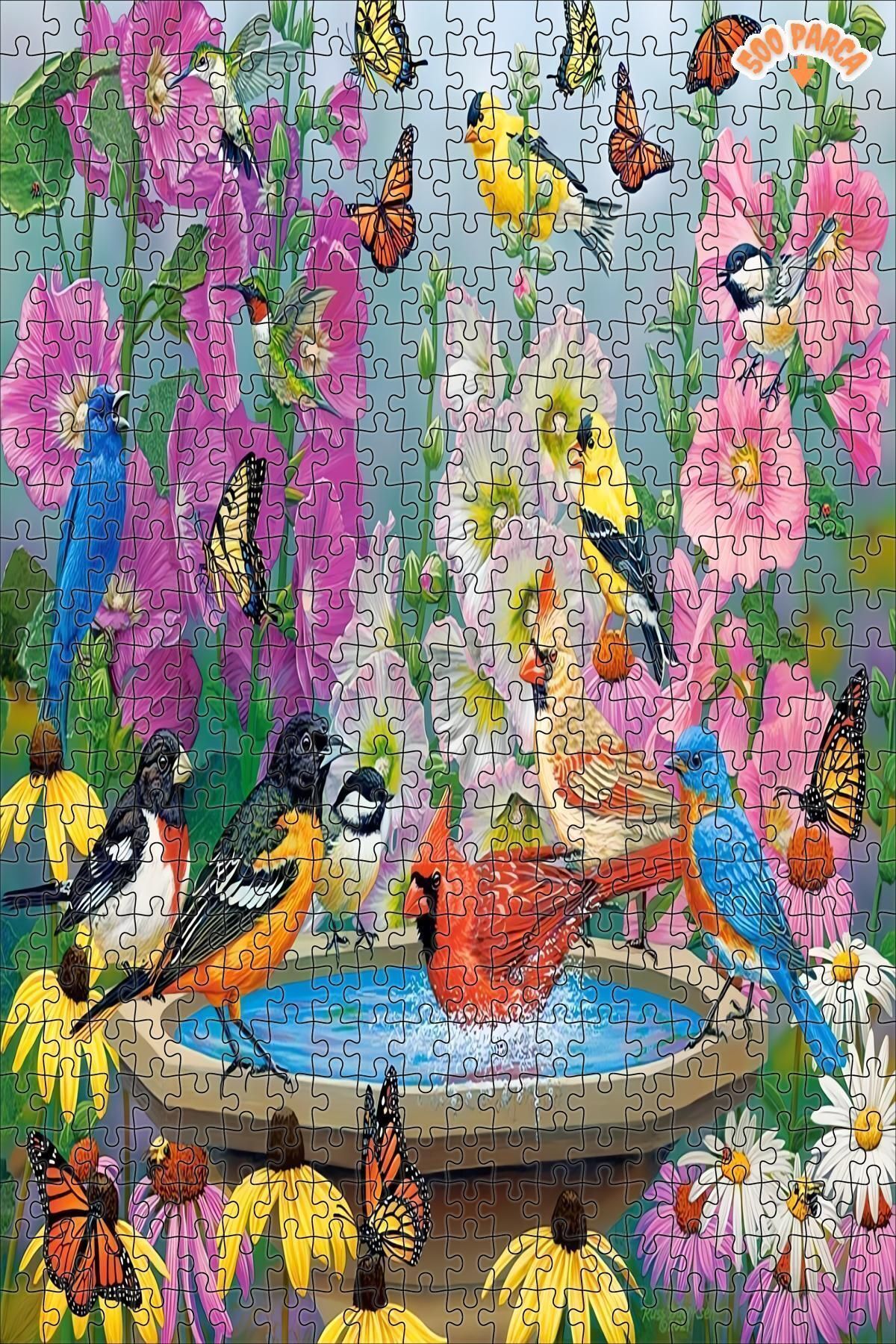 Elioure TR Doğanın Ritmi Dekoratif Çift Katlı Çerçeveli Asılabilir Ahşap Puzzle 500 PARÇA 30X50 TİCARİ UNVA