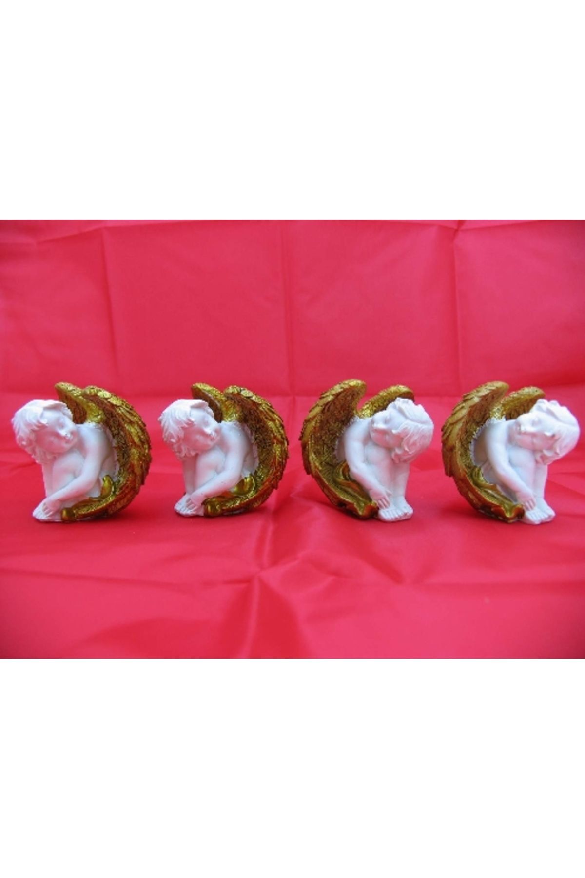 Elioure Renksiz104966 Qqc 2li Melek T-lıght 7,5x9,5x8 Cm Dekoratif Hediyelik Ev Ofis Aksesuarı